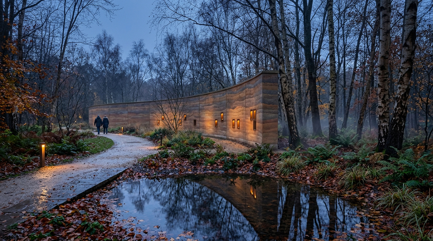 Autumn Dusk Memorial Garden Visualization