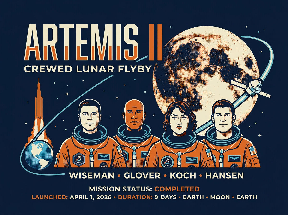 Artemis II Crew Shirt Graphic