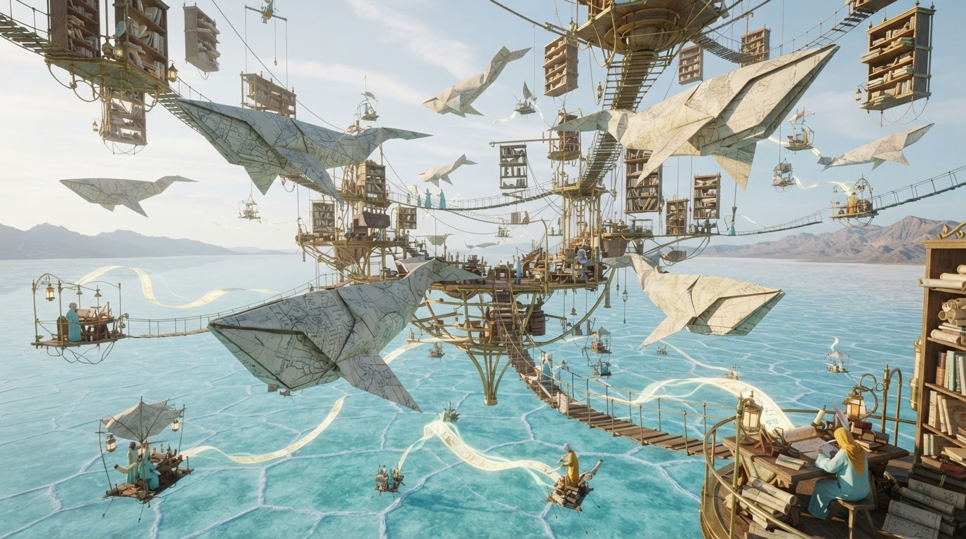 Origami Whale Sky Archive