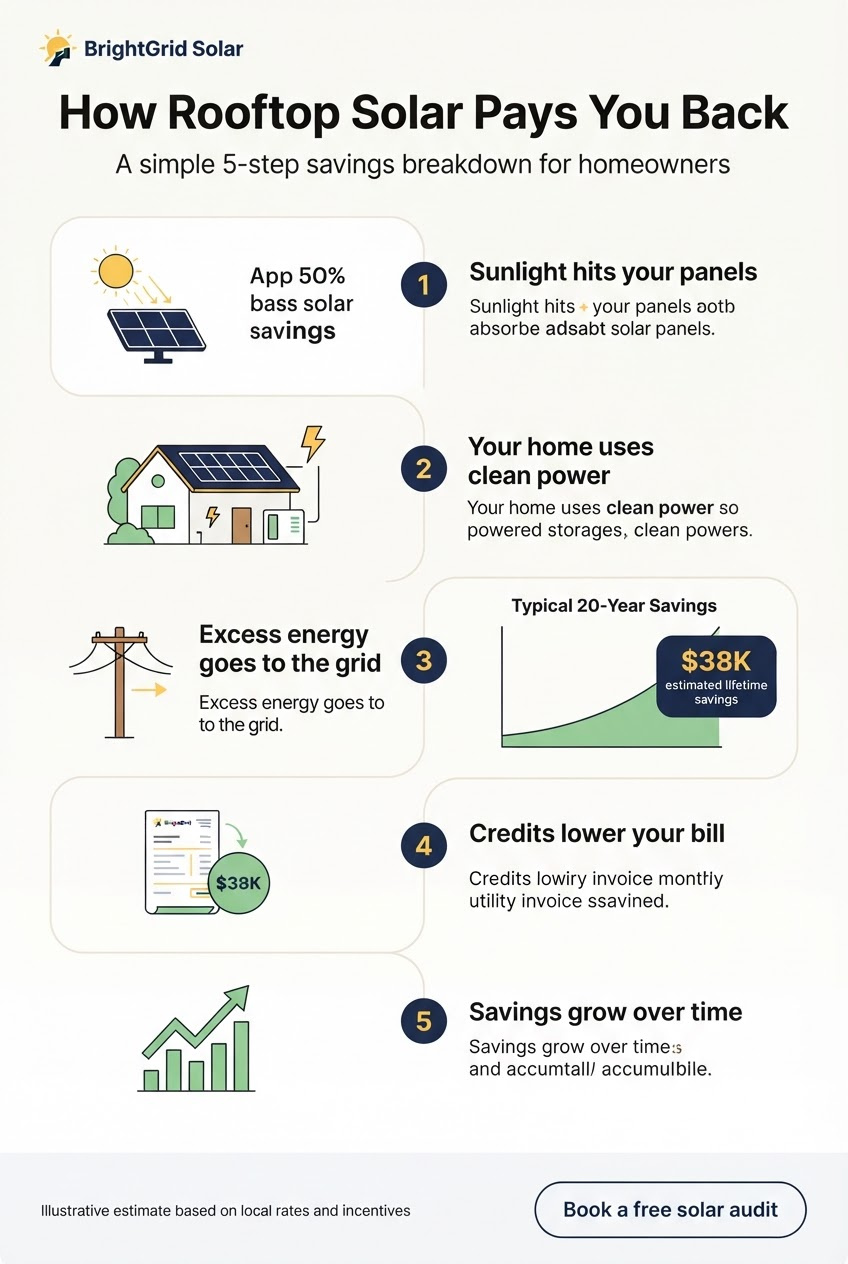 Rooftop Solar Savings Infographic