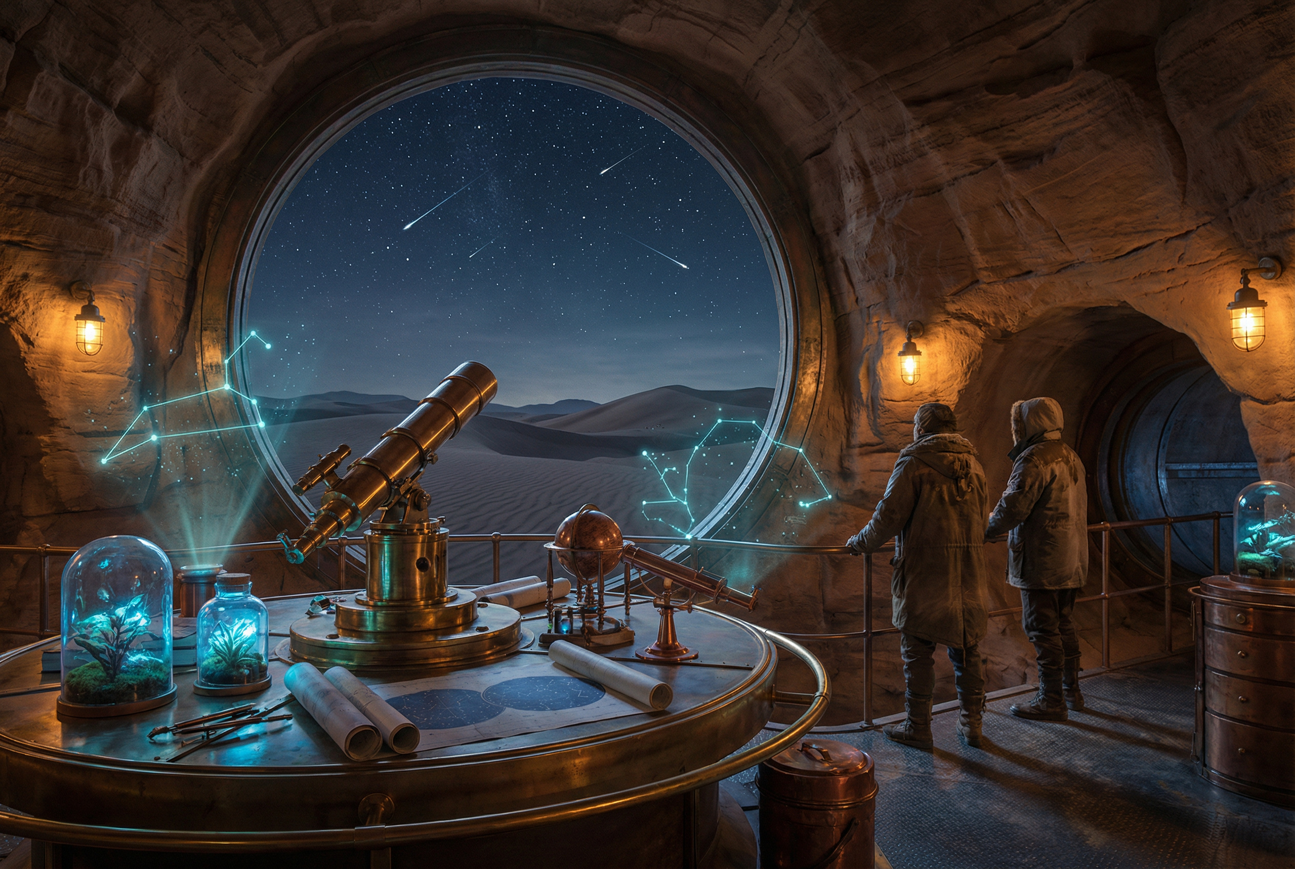 Bioluminescent Desert Observatory Interior