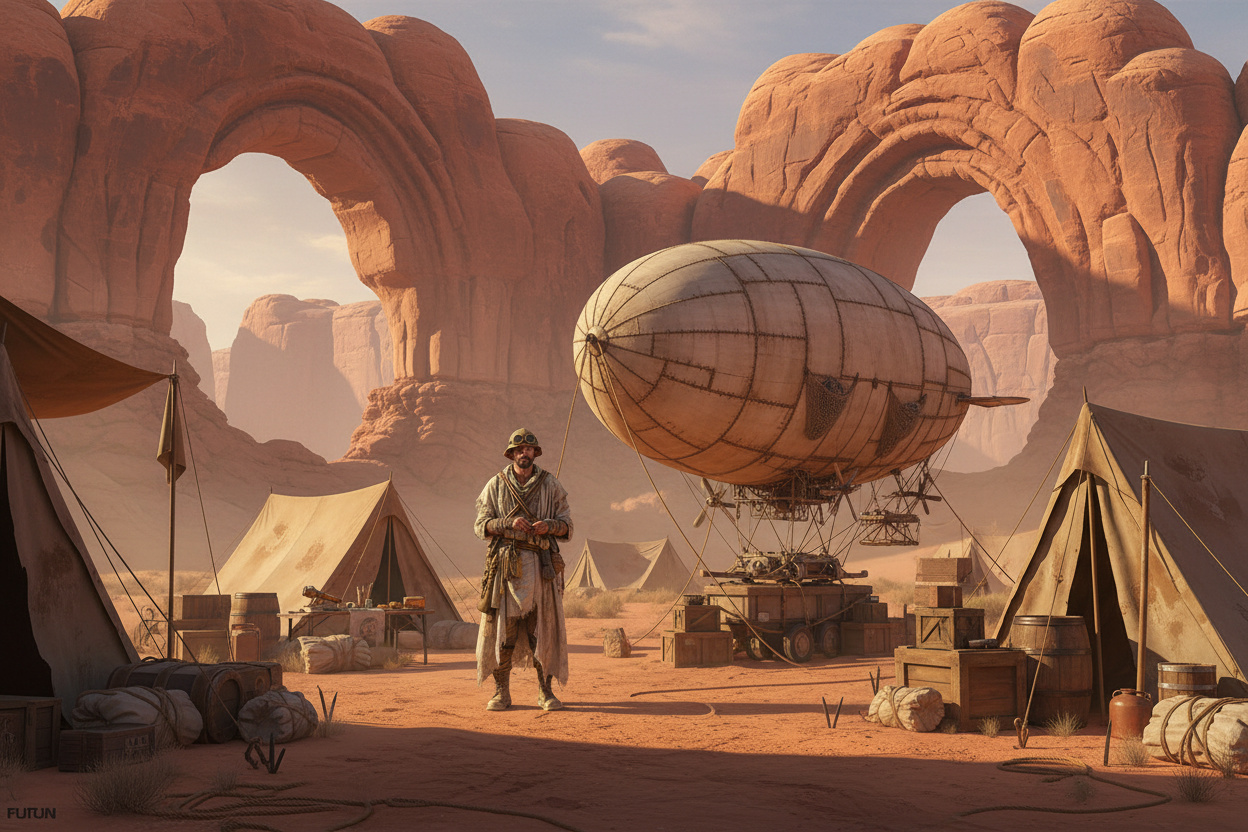 Windworn Desert Aerostat Encampment