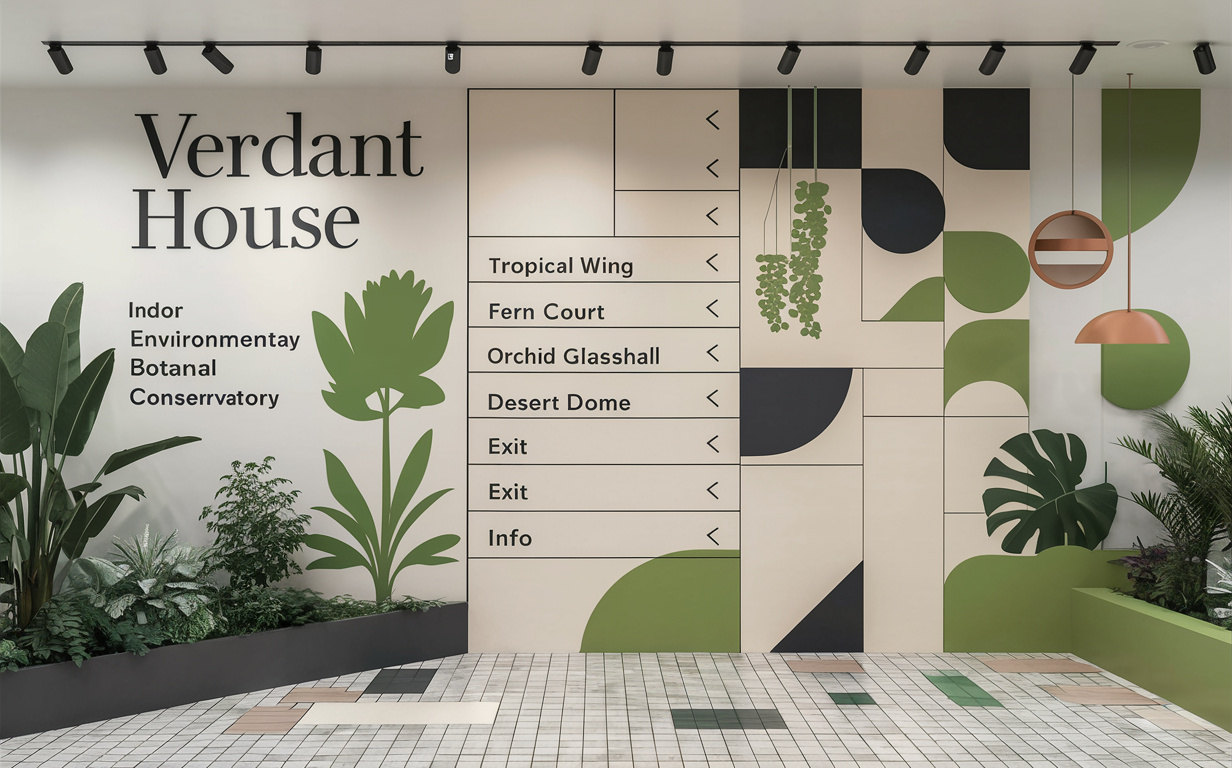 Botanical Conservatory Wayfinding Mural