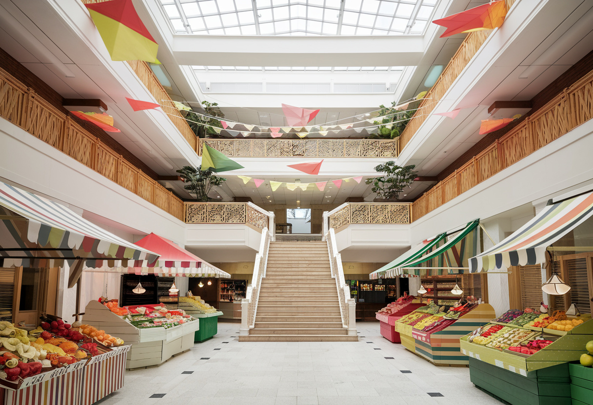 Origami Market Atrium Interior