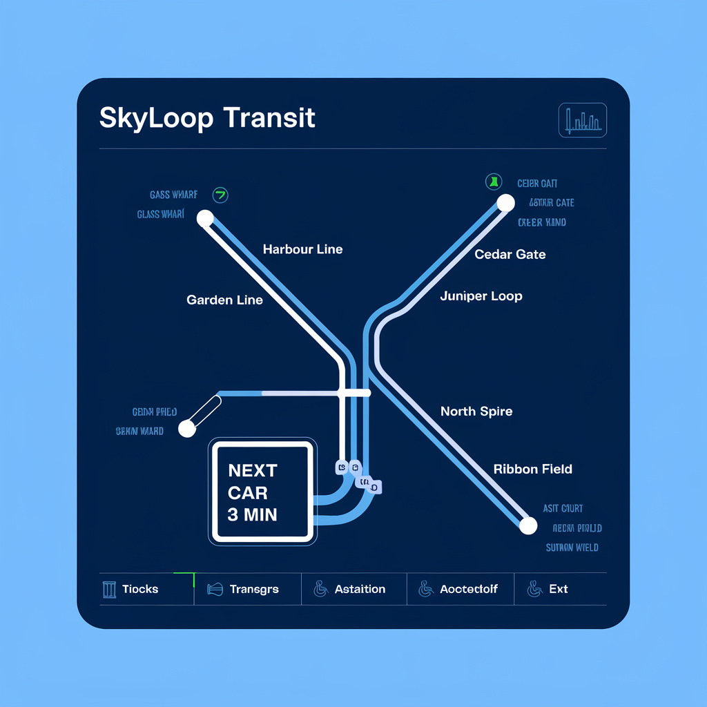 Wayfinding Kiosk Interface Mockup
