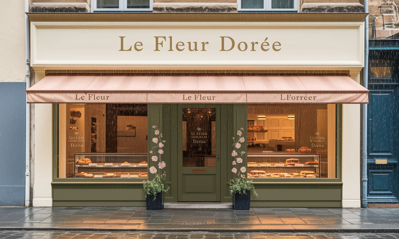 Rainy Patisserie Window Rebrand