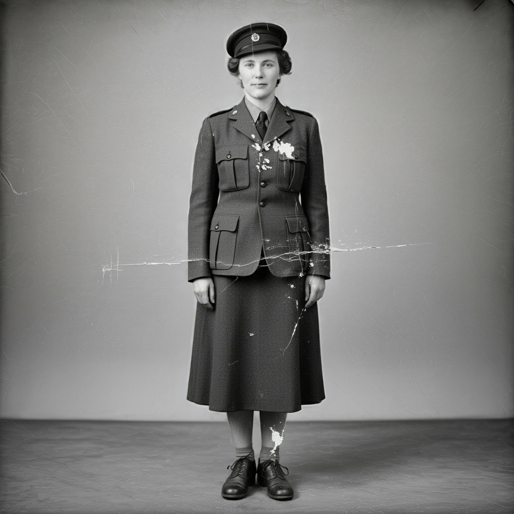 Railway Signalwoman Portrait Restoration