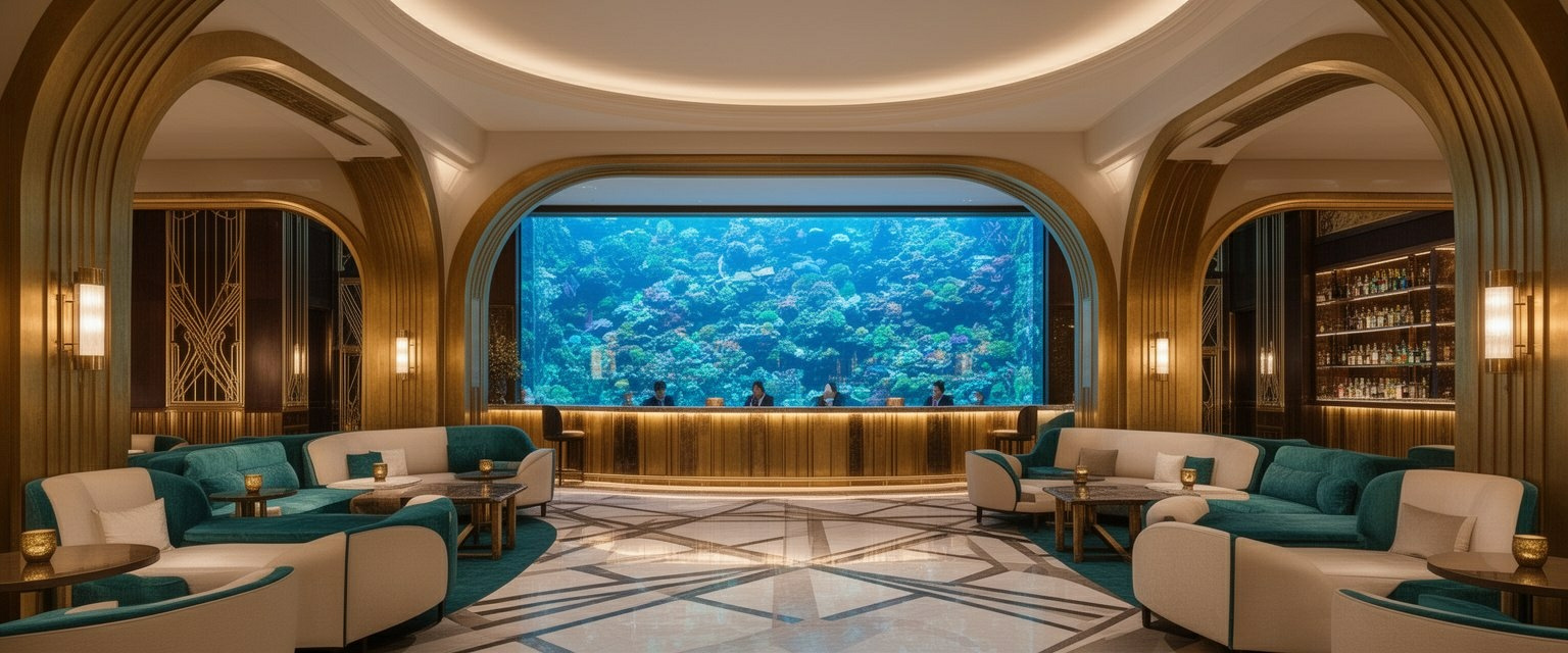 Art Deco Aquarium Lounge