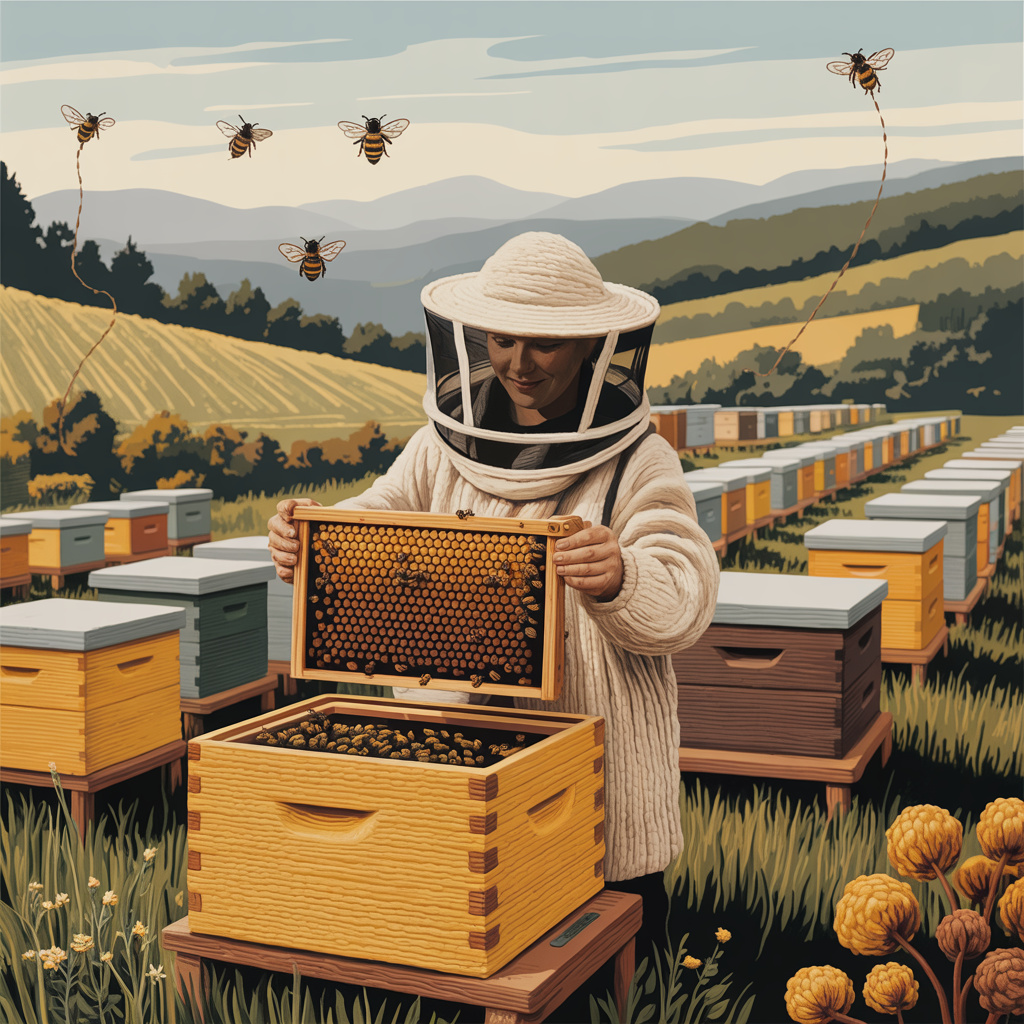 Beekeeping Cooperative Textile Campaign Artwork