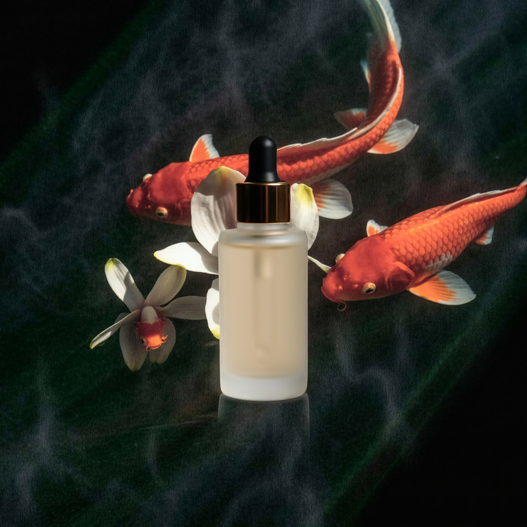 Floating Koi Skincare Bottle