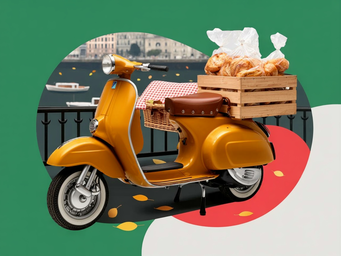 Saffron Scooter Picnic Display