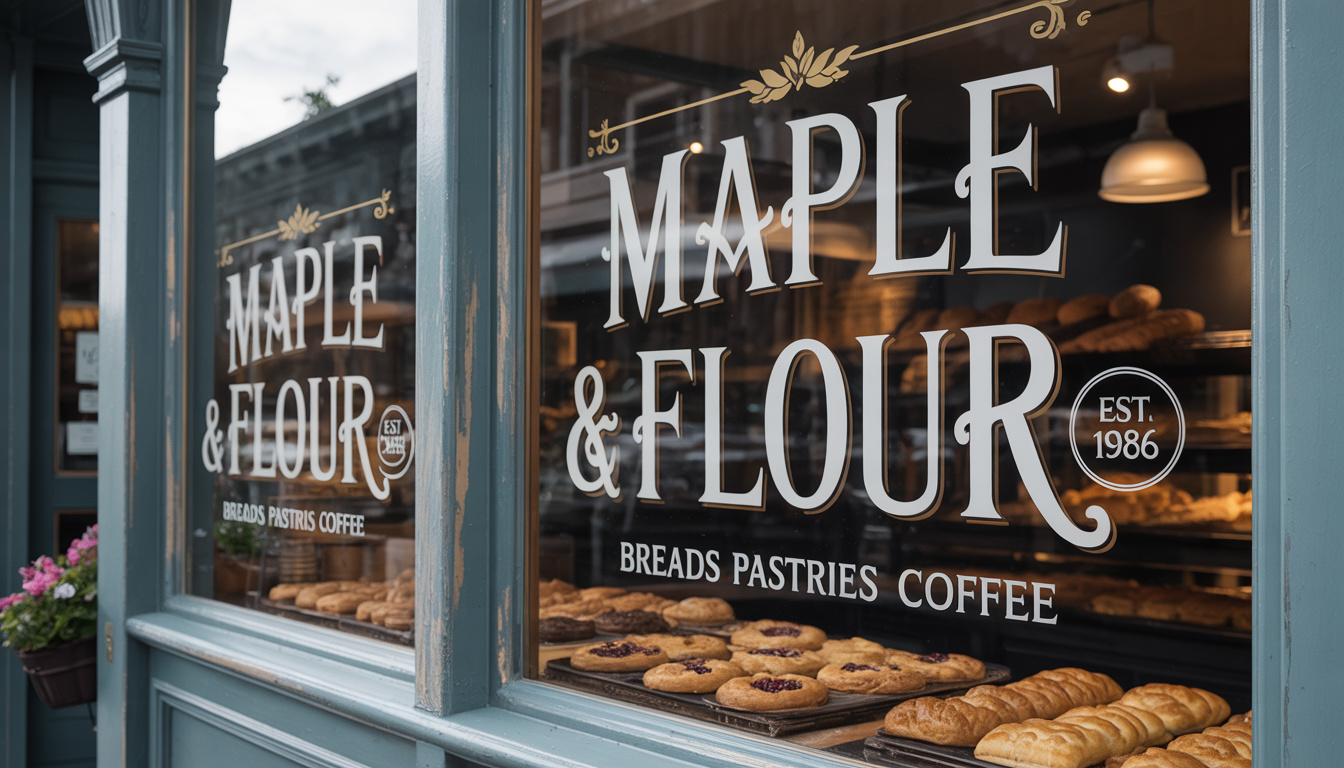 Artisan Bakery Window Signage