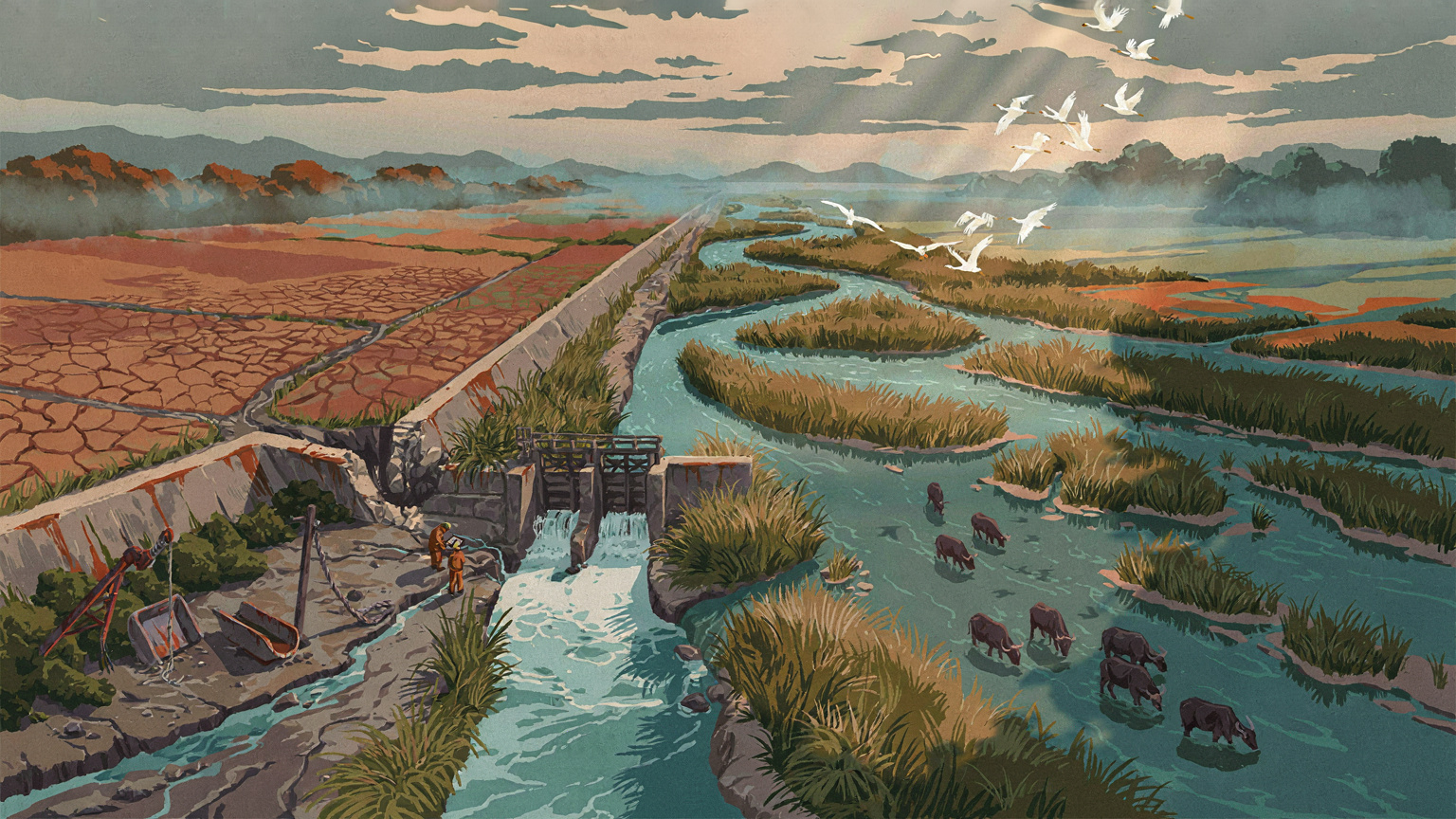 Wetland Restoration Game Key Art