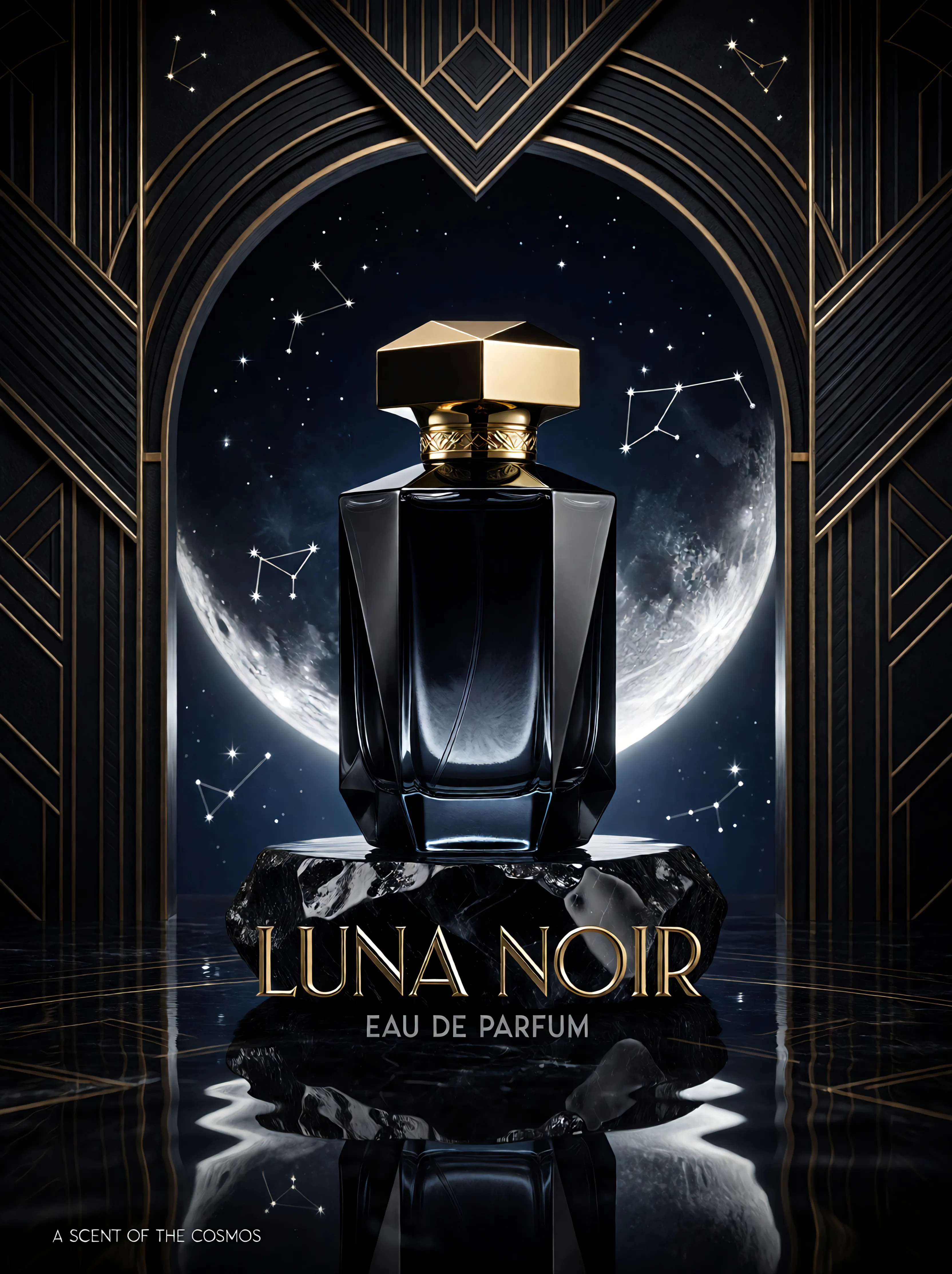 Art Deco Lunar Perfume Poster