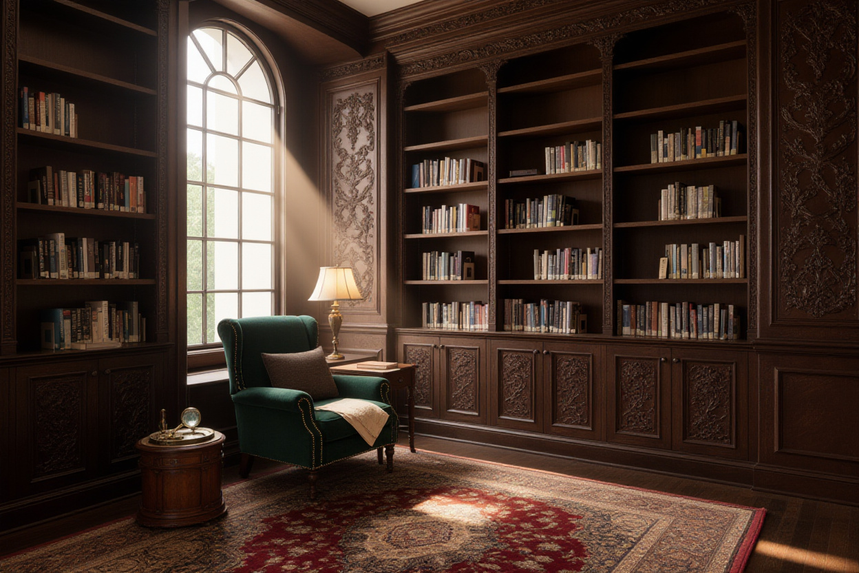 Gilded Archive Reading Nook