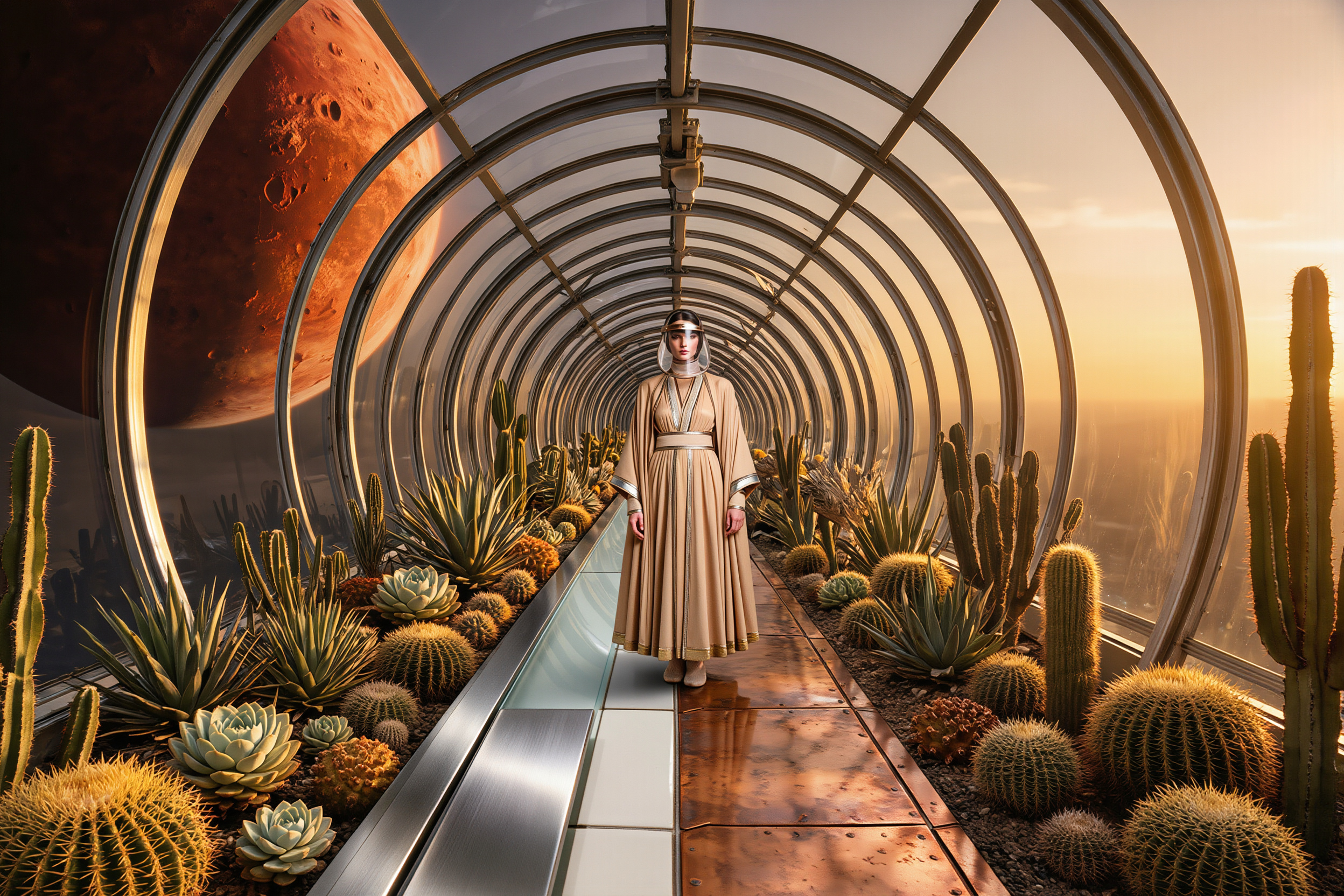 Deserted Orbital Garden Concourse