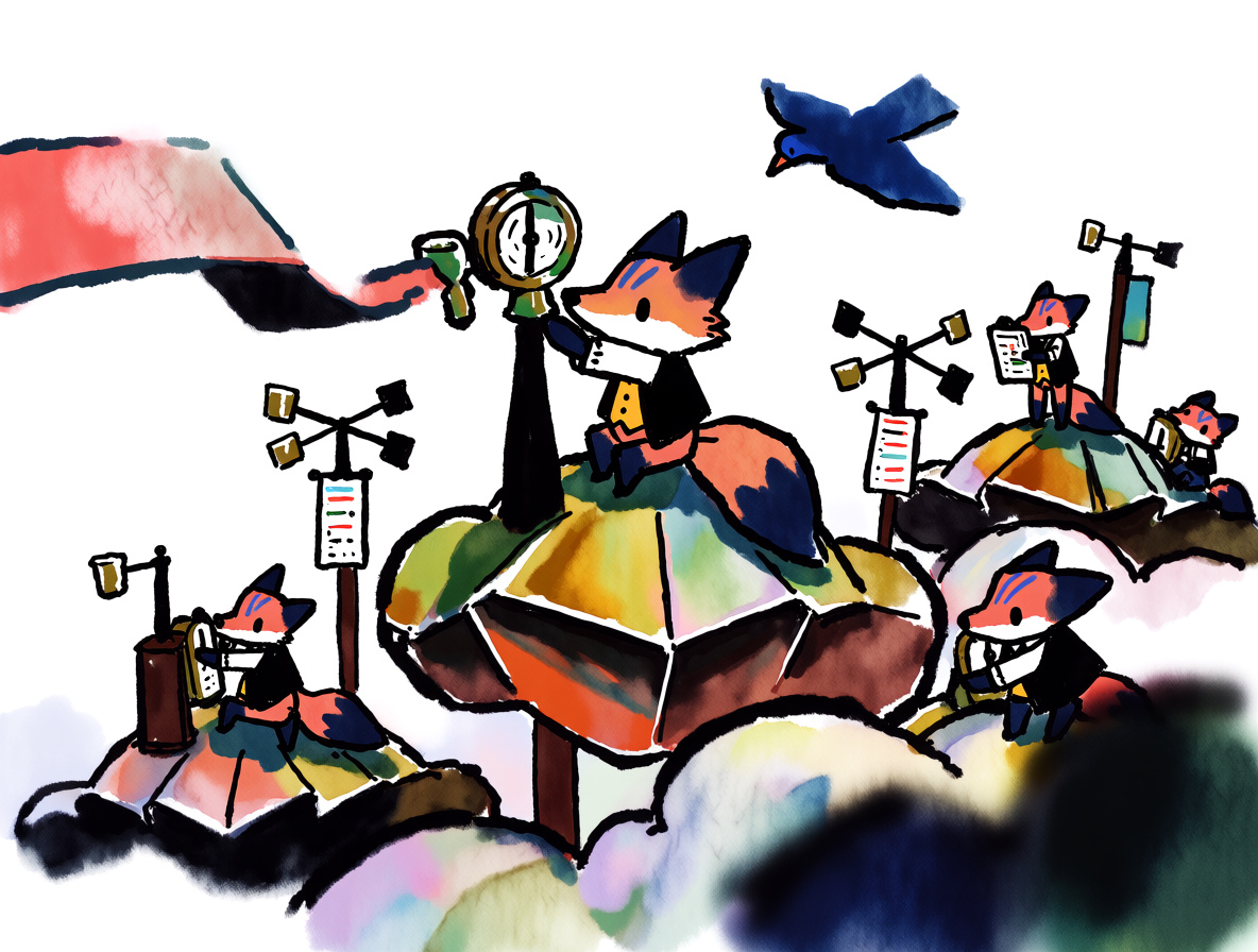 Origami Fox Weather Bureau