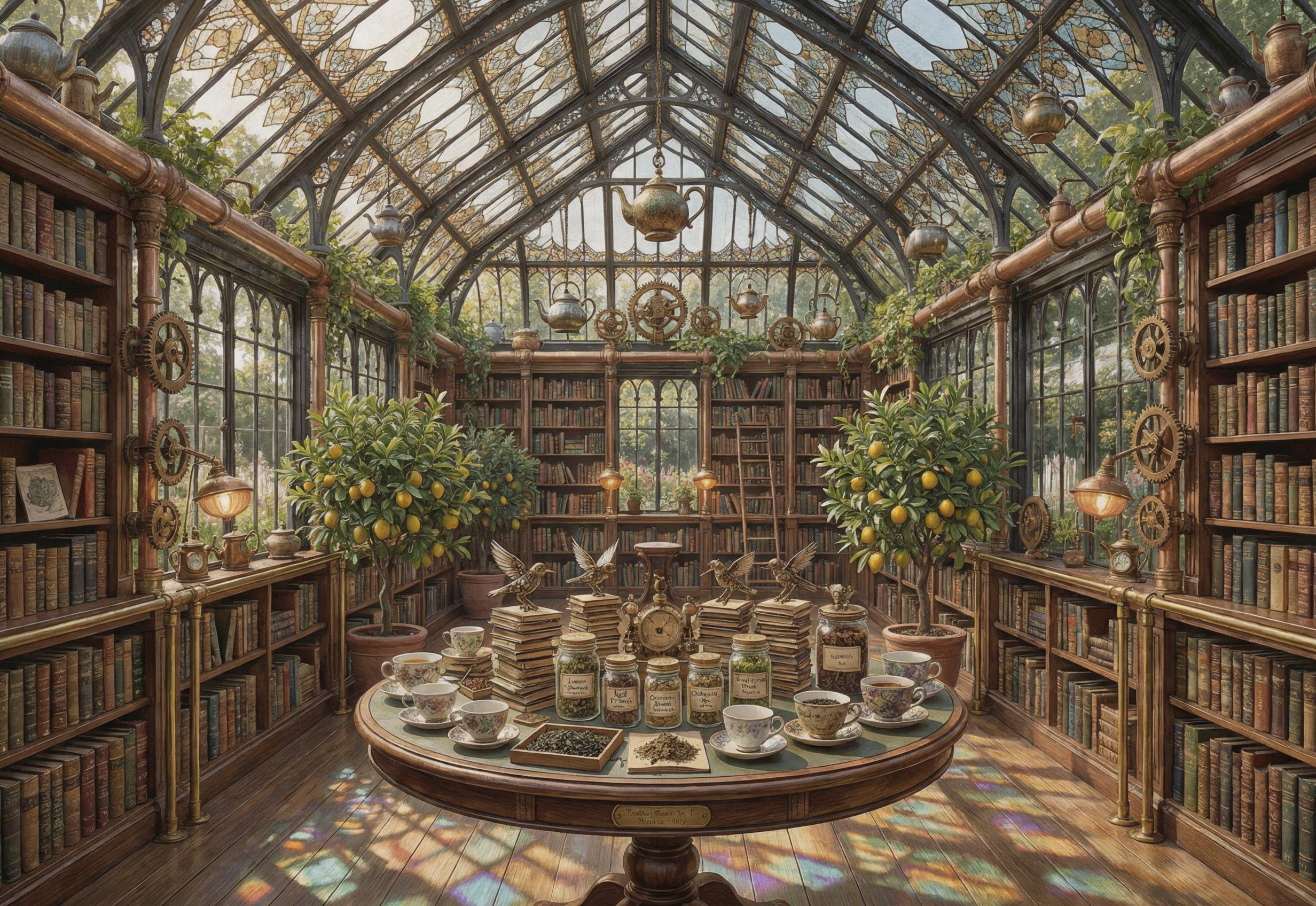 Glasshouse Clockwork Tea Library