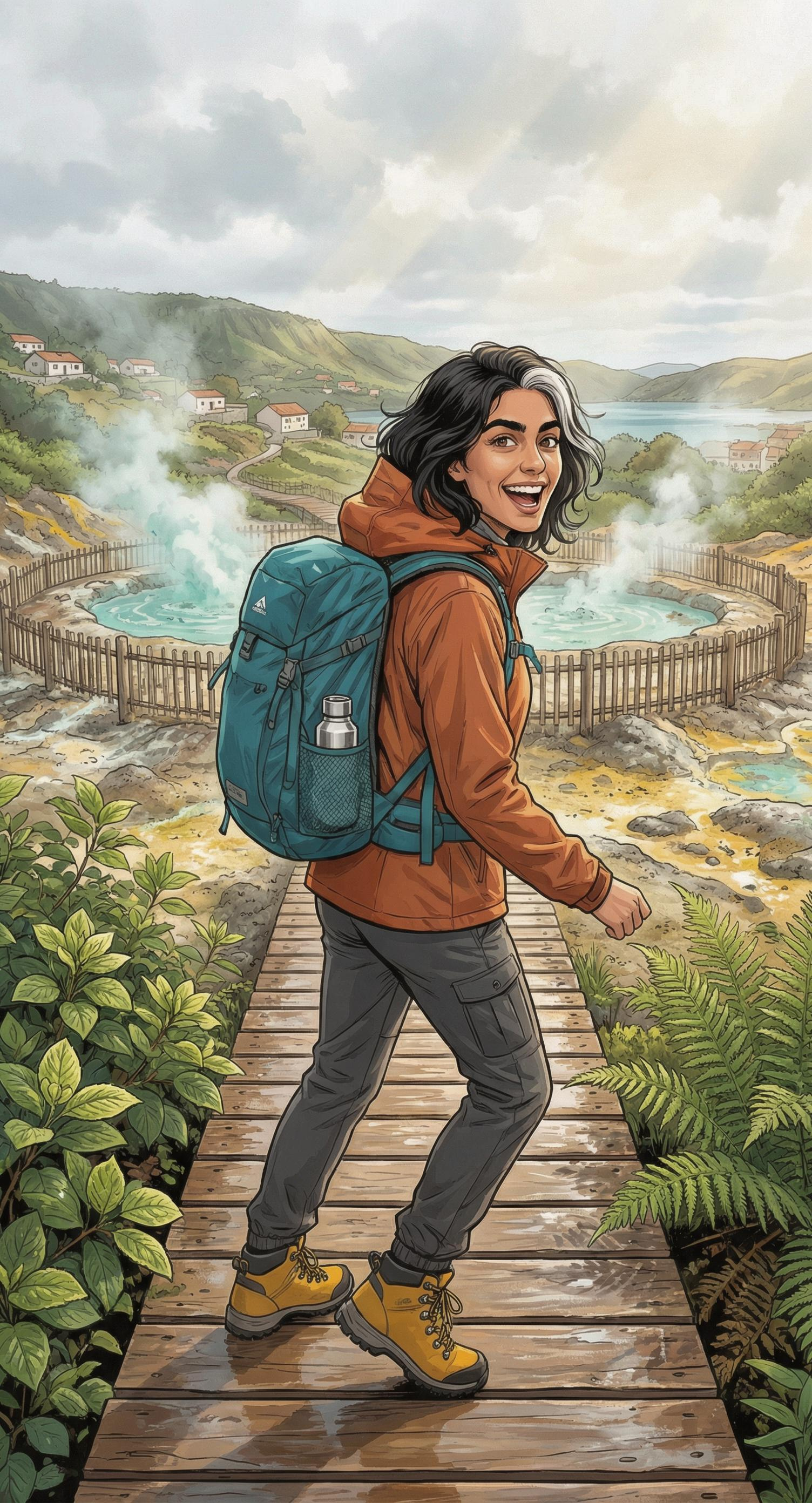 Azores Geothermal Hiking Campaign Illustration