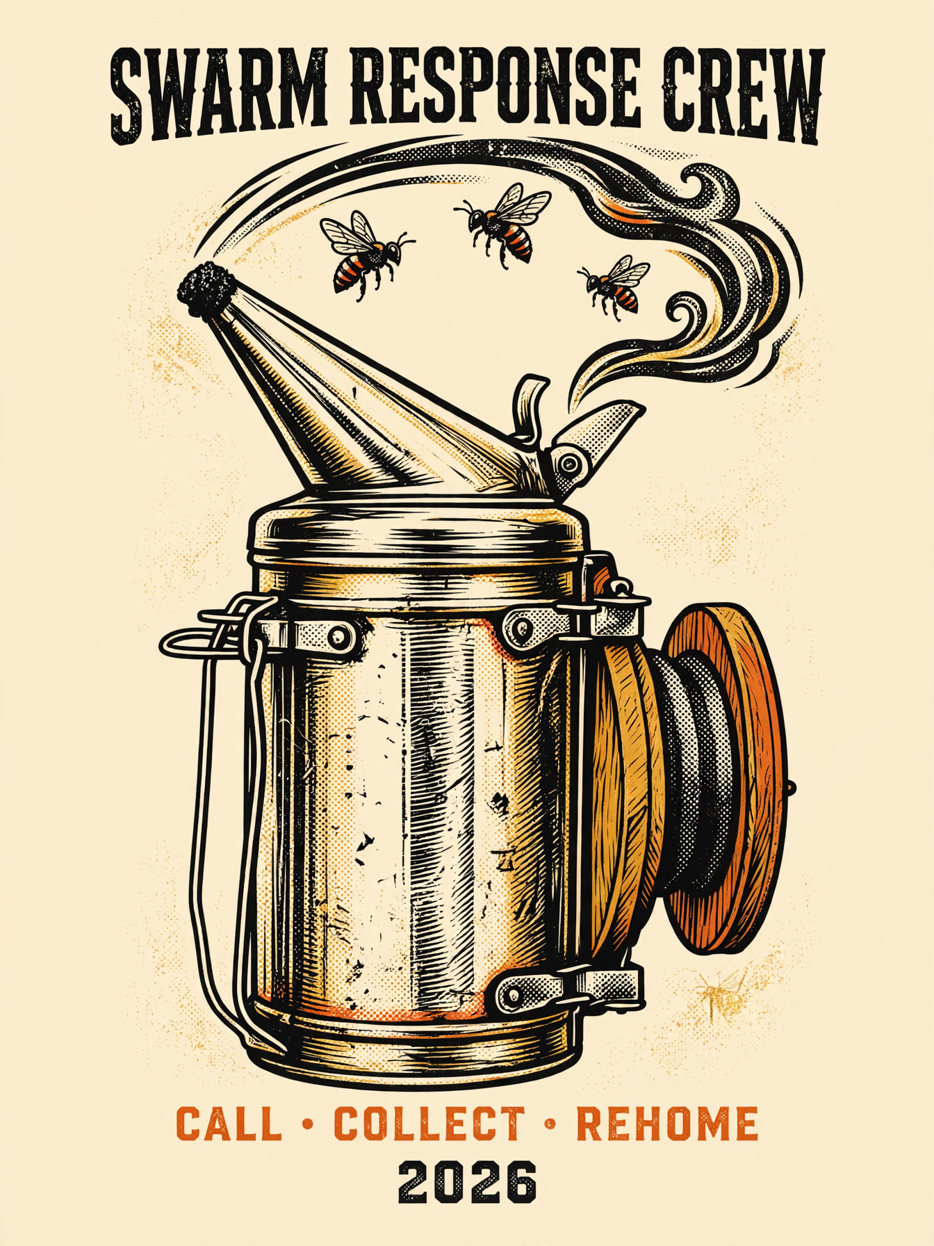 Beekeeping Swarm Crew Shirt Graphic