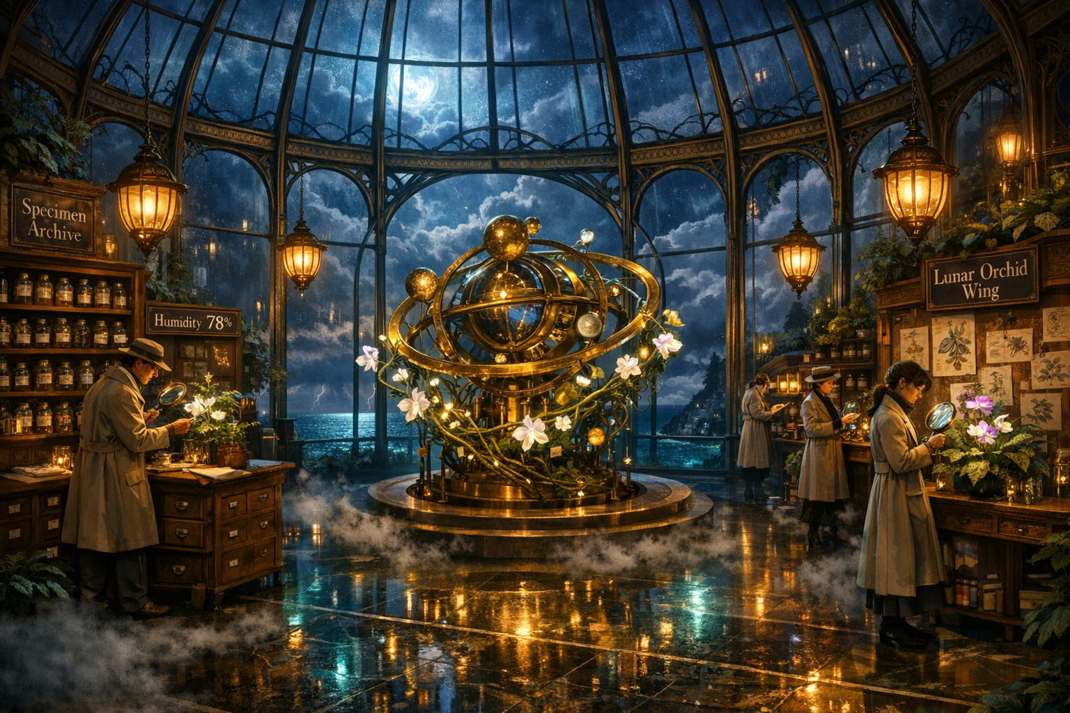 Luminescent Botanical Observatory Interior