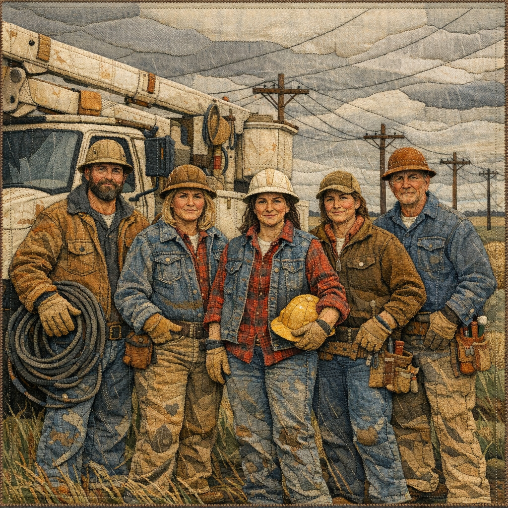 Quilted Lineworker Archive Portrait