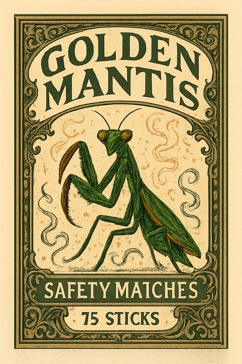 Artisan Matchbox Label Illustration