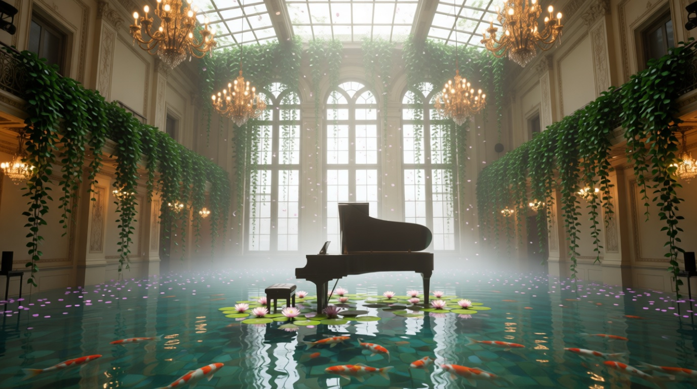 Submerged Grand Piano Atrium