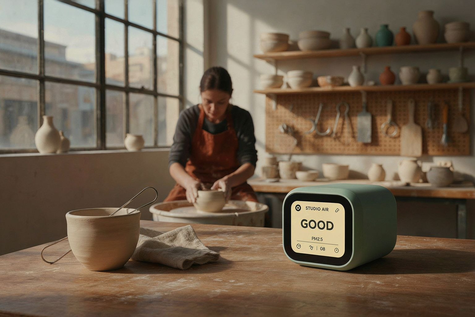 Ceramics Studio Air Monitor Lifestyle