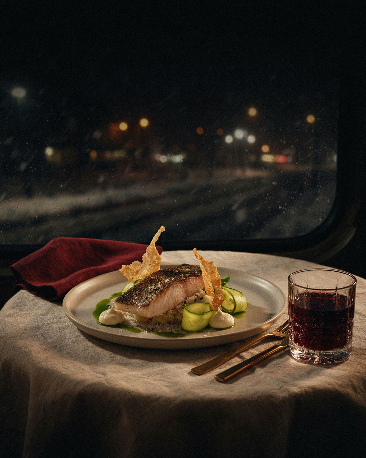 Night Train Supper Menu Photograph