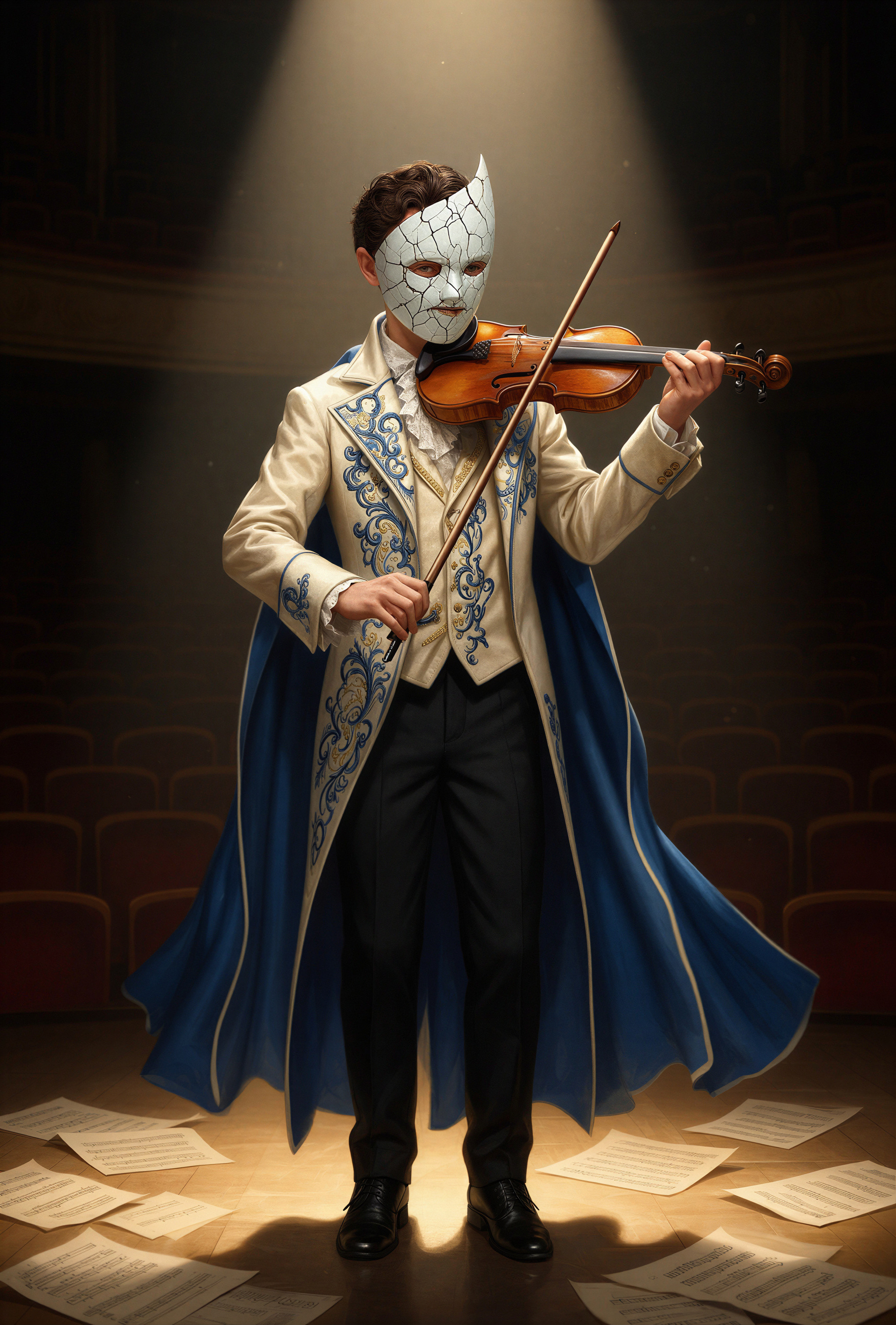Porcelain Masked Violin Prodigy