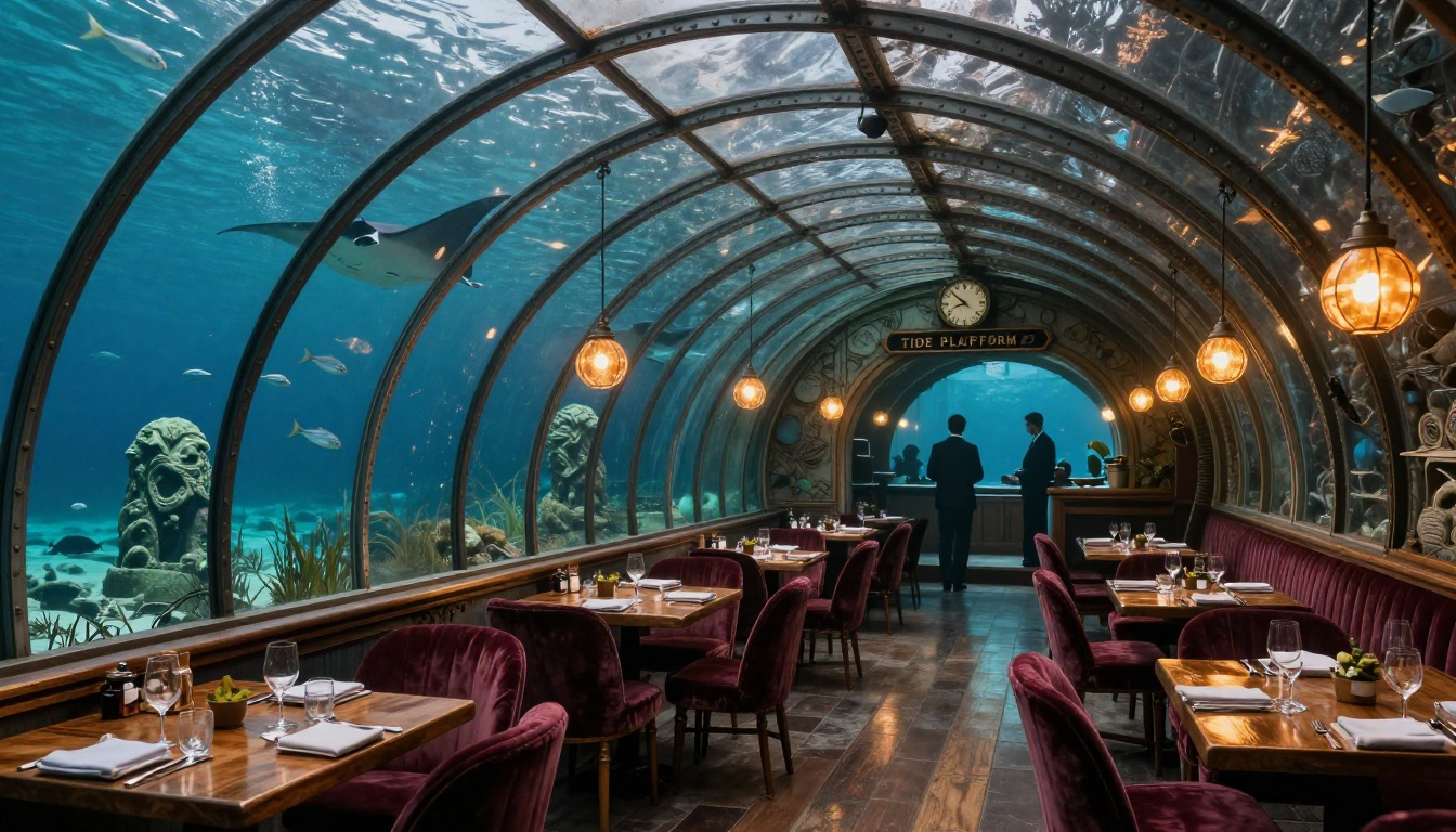 Submerged Railway Dining Pavilion