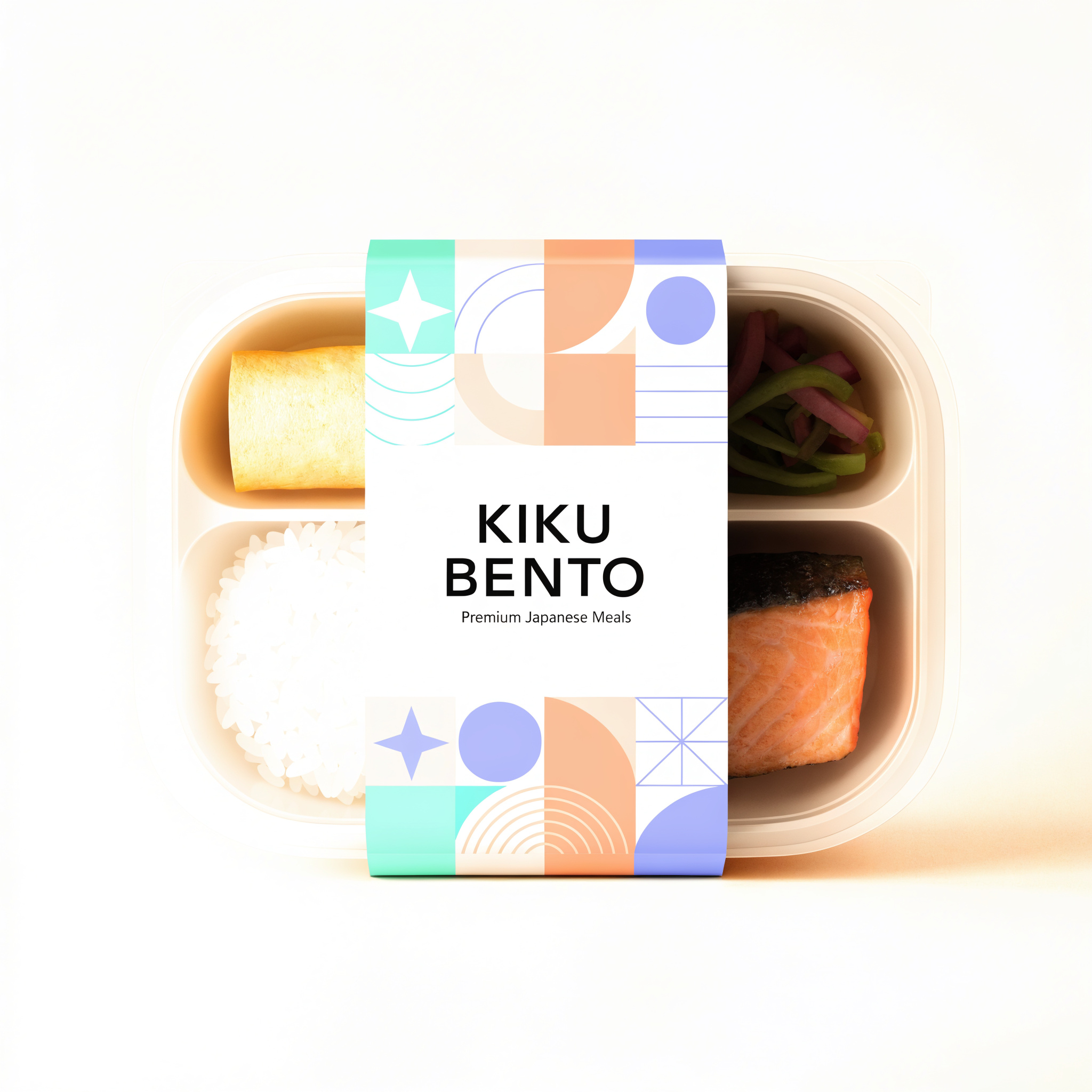 Pastel Bento Packaging Mockup