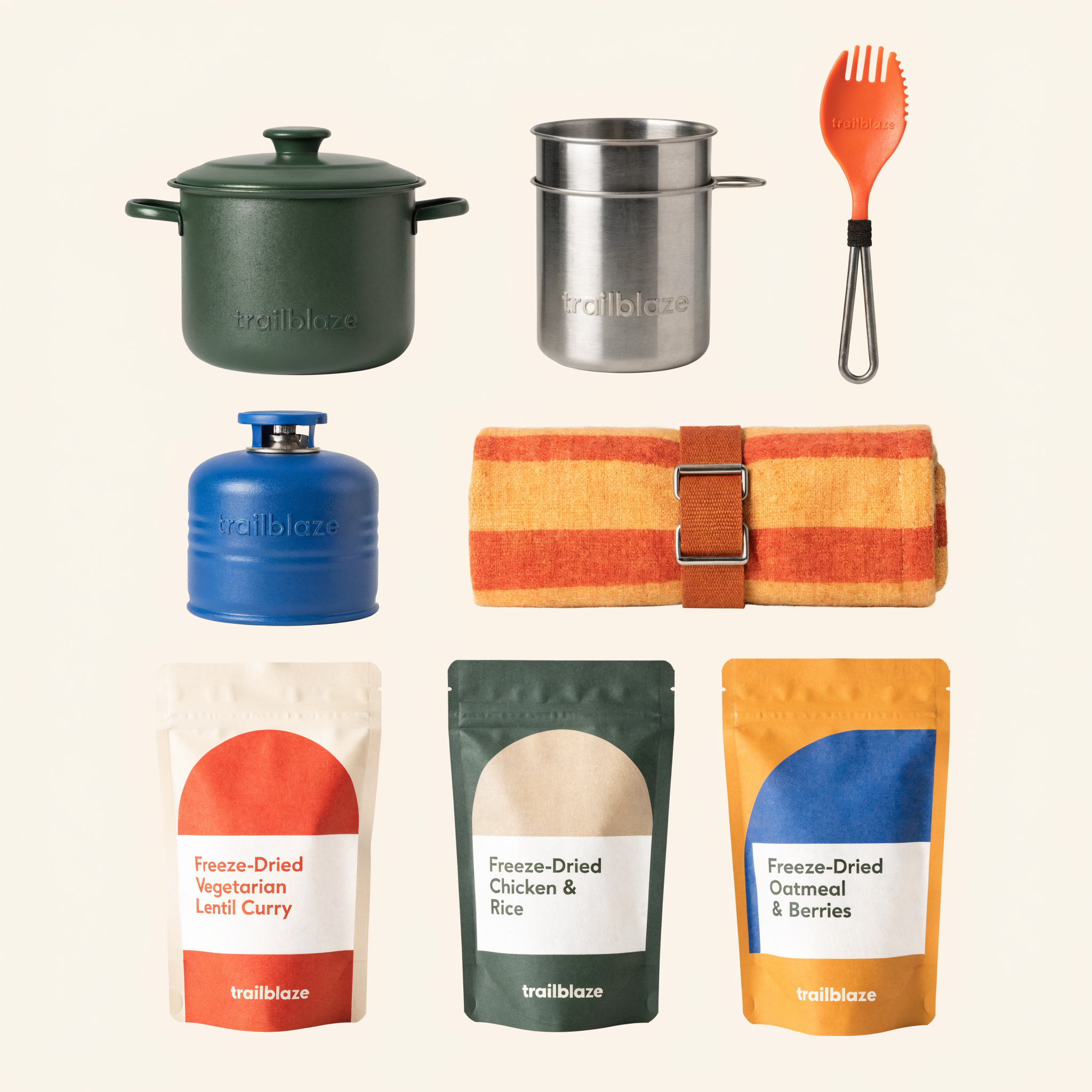 Geometric Camping Cookware Product Set