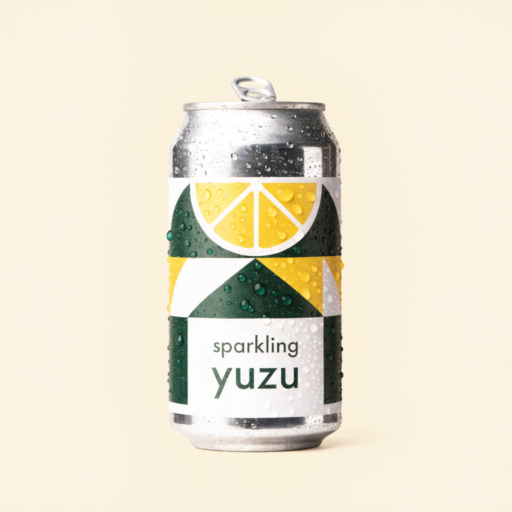 Minimalist Citrus Beverage Packshot