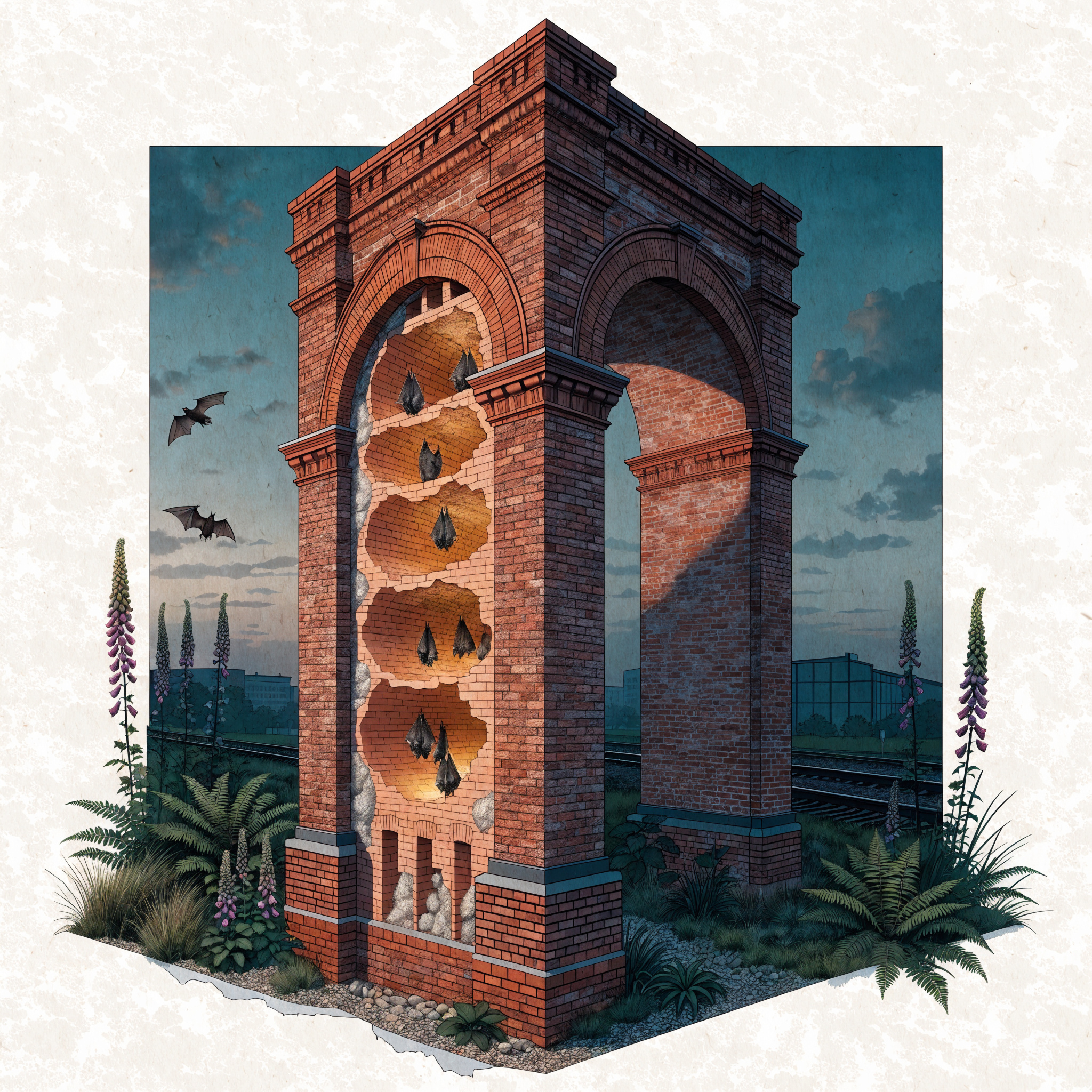 Urban Bat Roost Retrofit Illustration