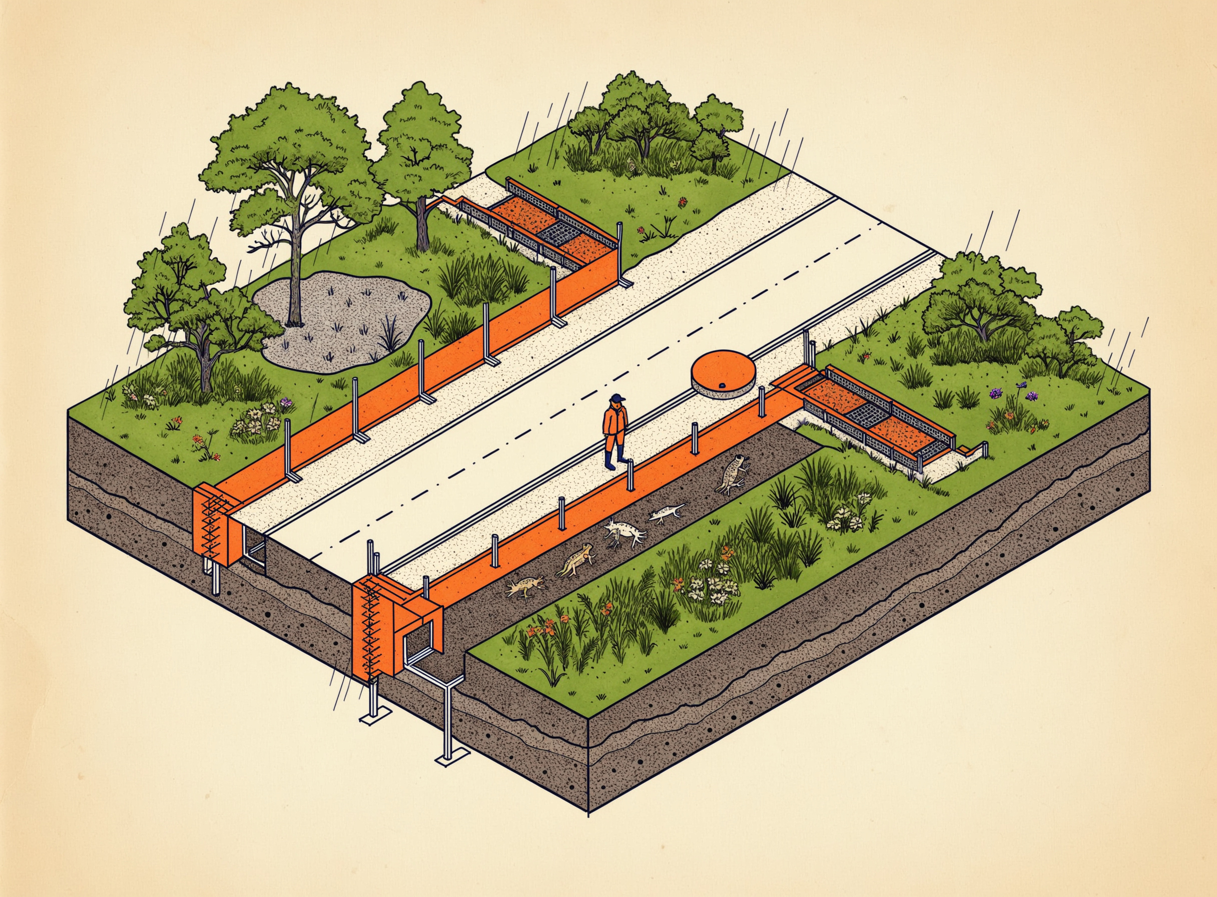 Amphibian Tunnel Planning Illustration