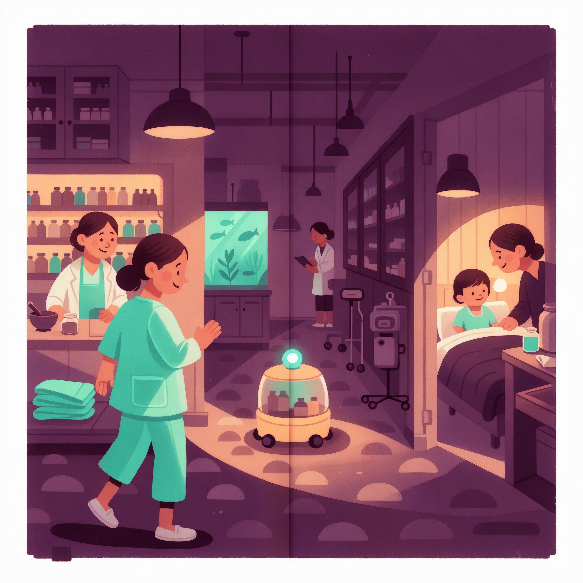 Pediatric Hospital Picturebook Spread