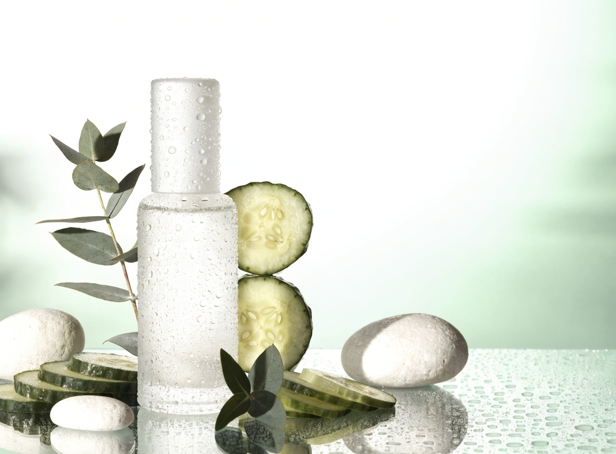 Sunlit Botanical Skincare Still Life