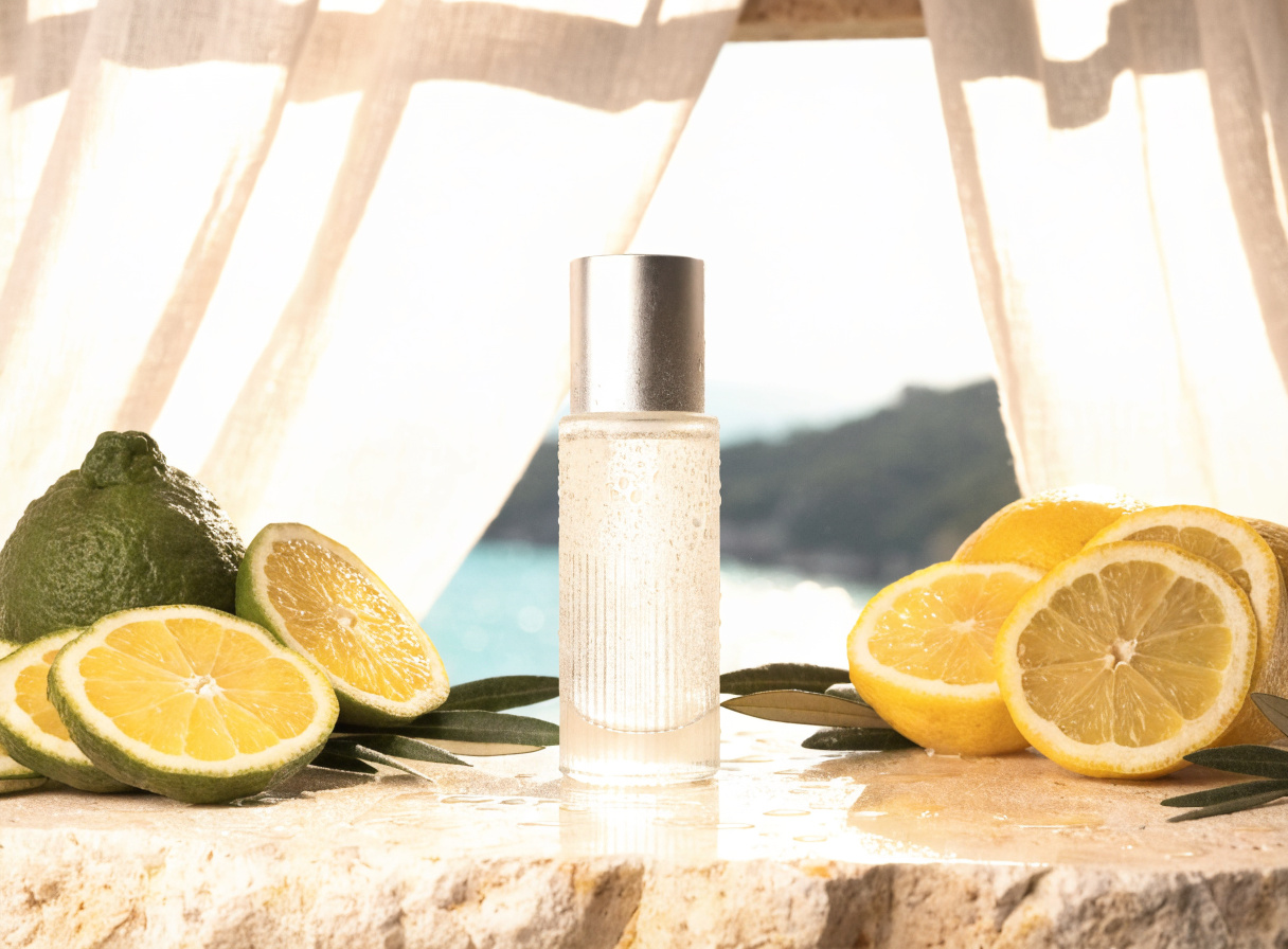 Mediterranean Citrus Skincare Still Life