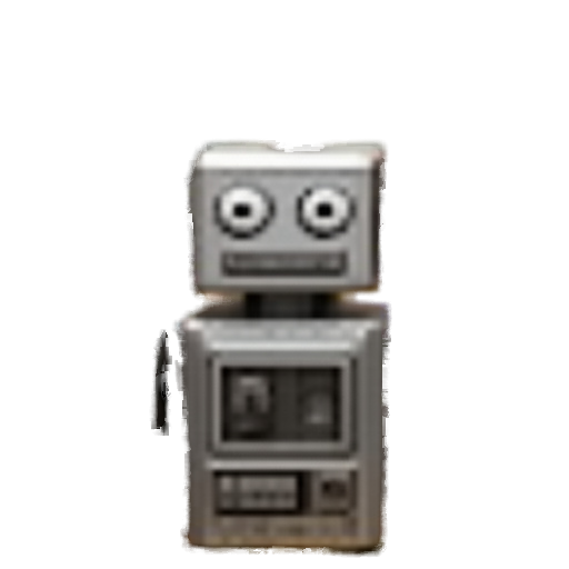 Pixelated Toy Robot Portrait