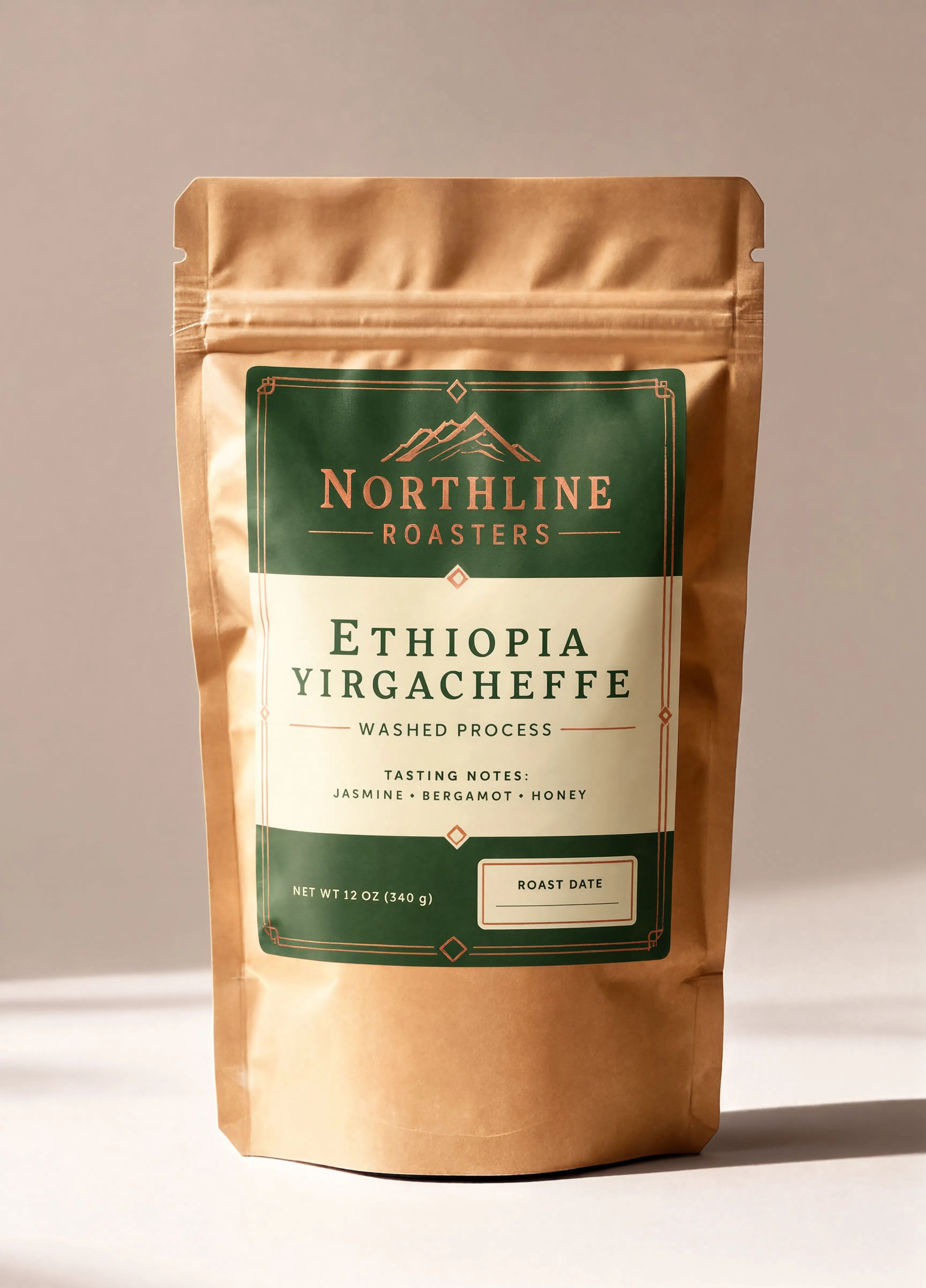 Specialty Coffee Bag Label Design