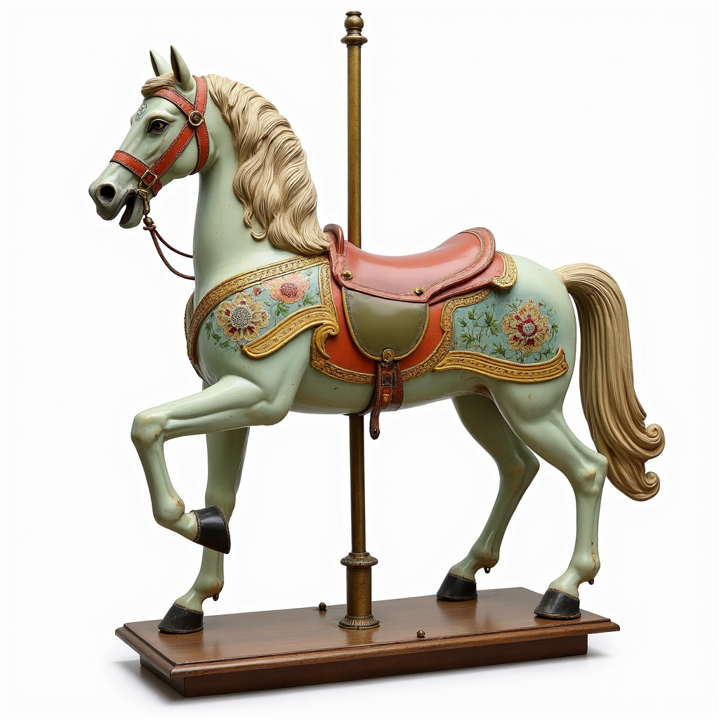 Restored Carousel Horse Auction Cutout