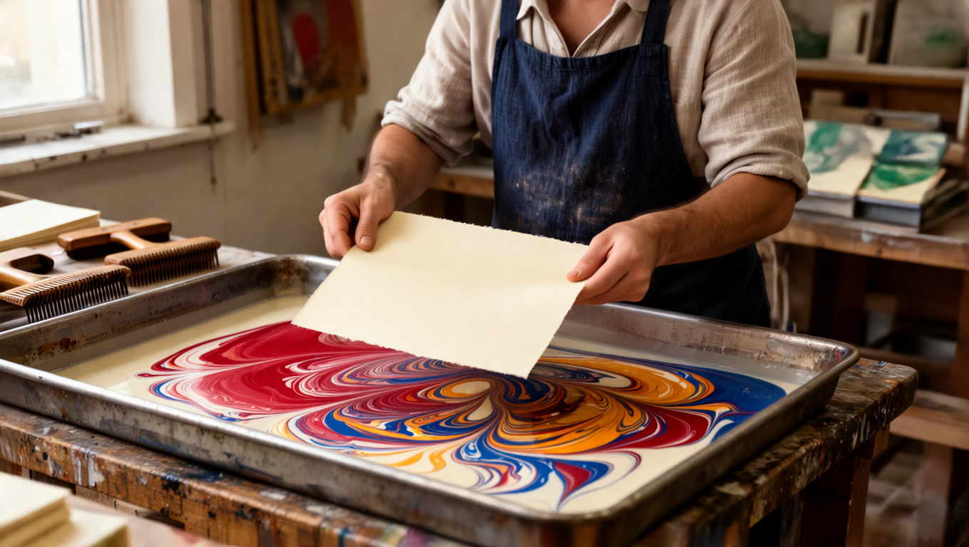 Marbled Paper Atelier Editorial Panorama