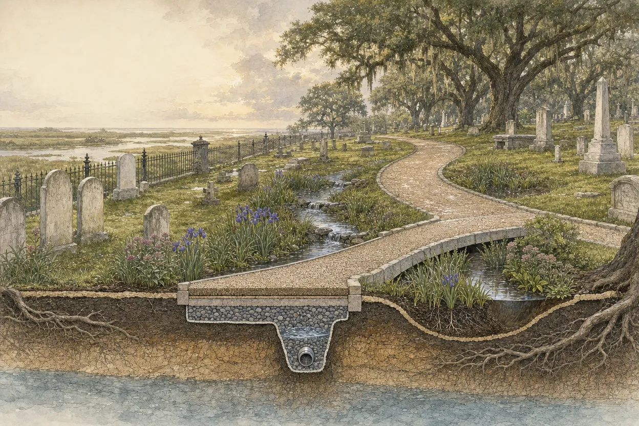Historic Cemetery Flood Adaptation Visualization