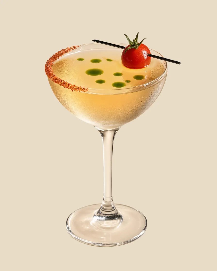 Savory Tomato Cocktail Menu Portrait