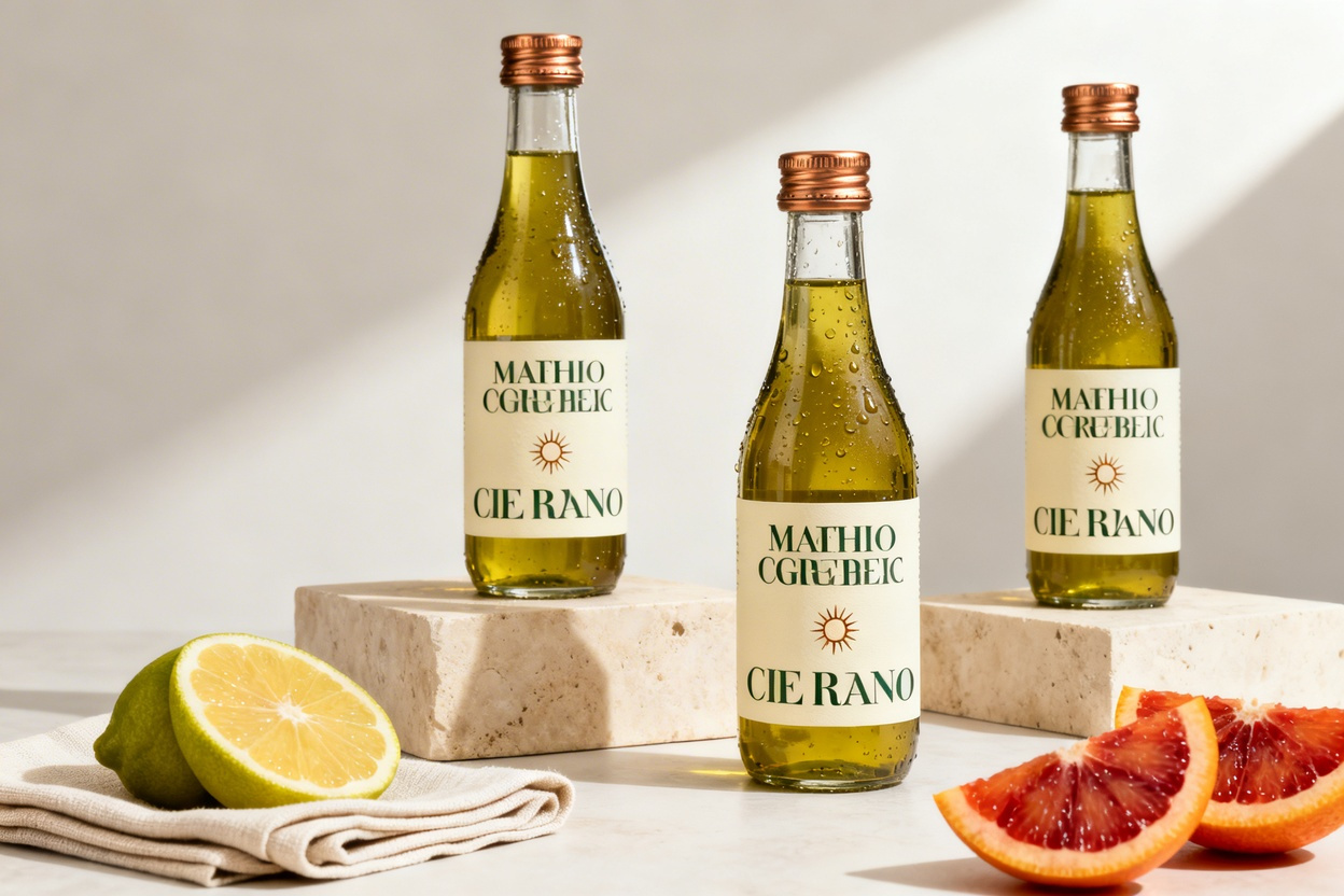 Artisanal Citrus Bottle Arrangement