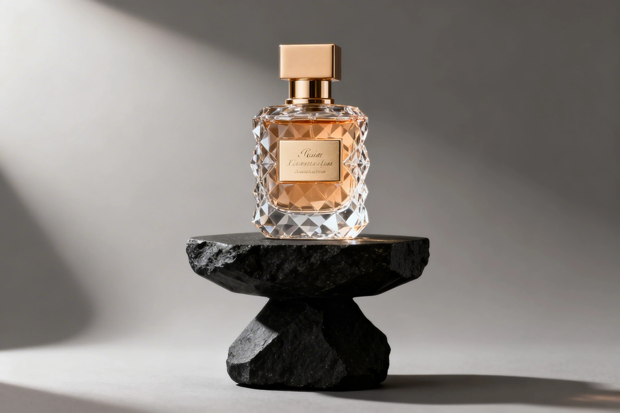 Crystal Perfume Bottle Still-Life