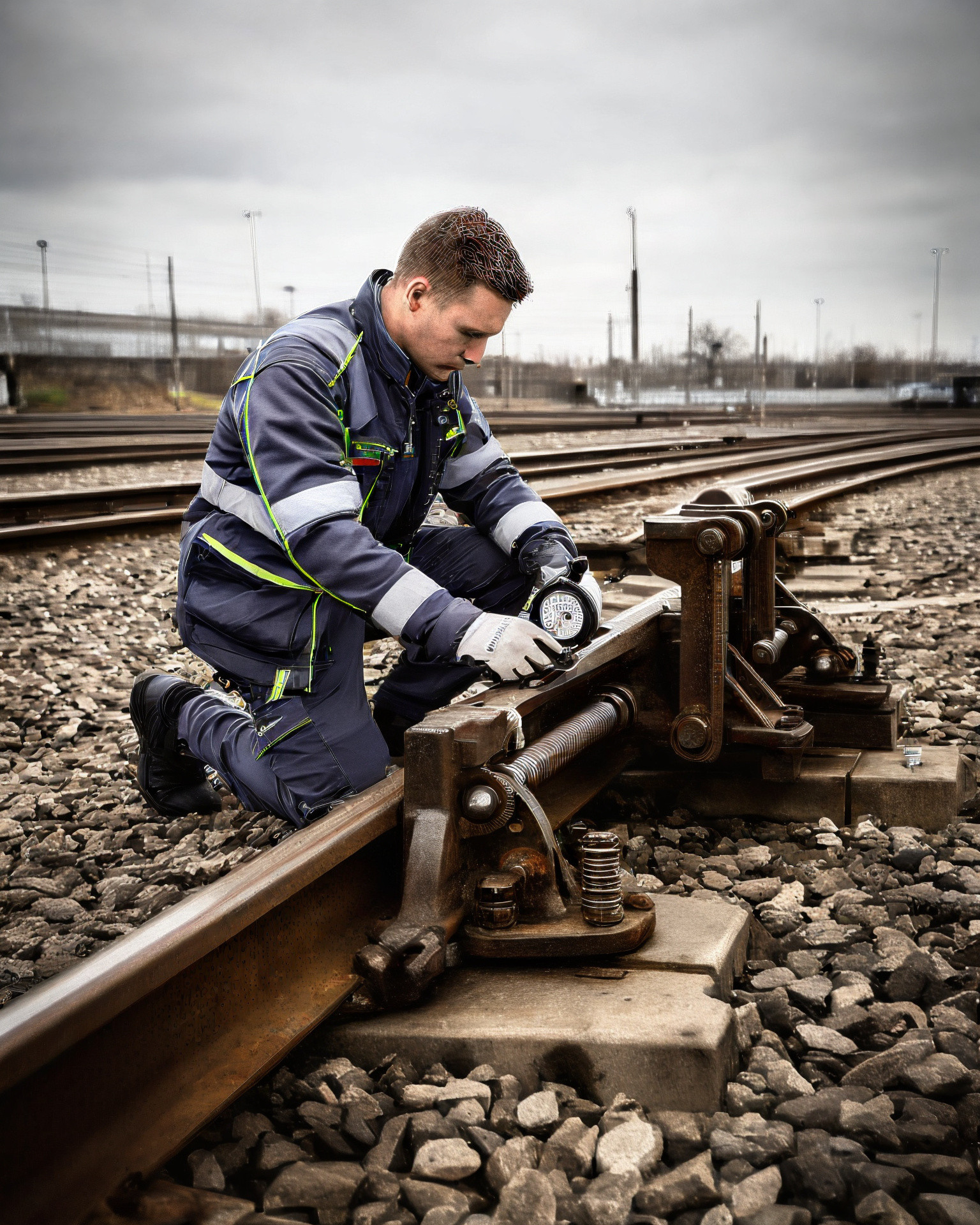 Railway Safety Feature Illustration