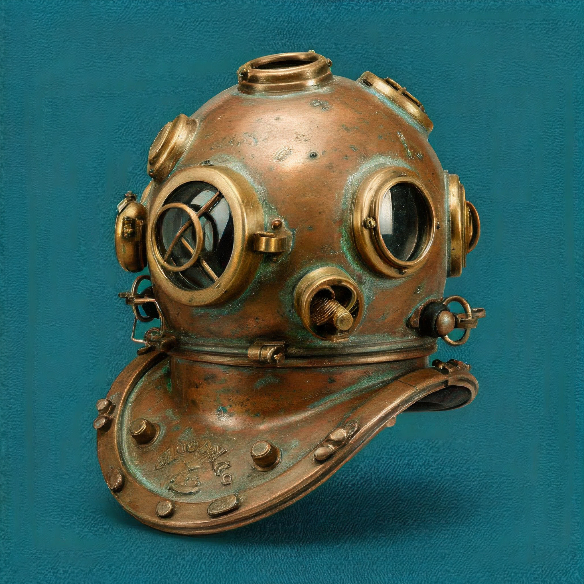 Antique Diving Helmet Catalog Cutout